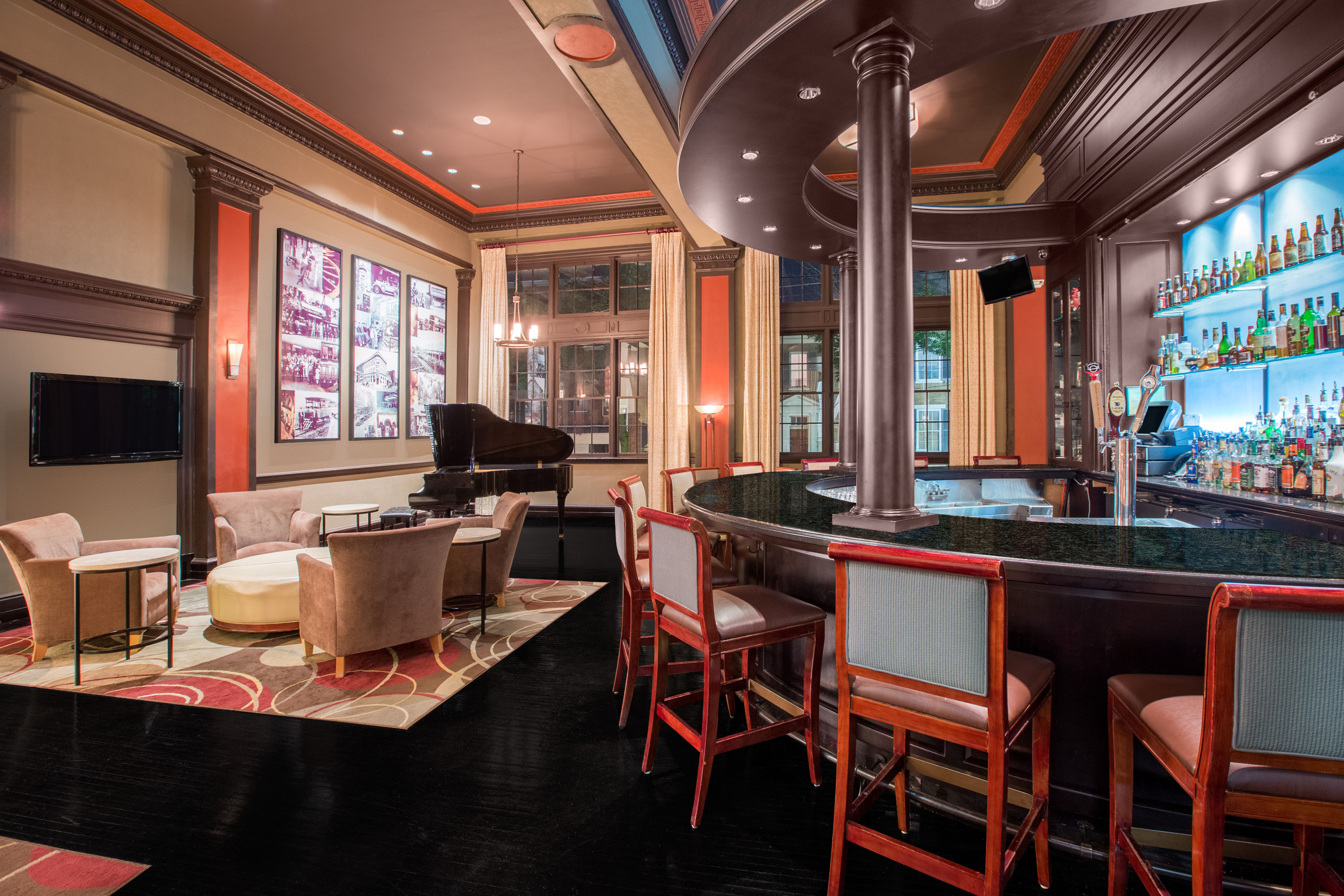 Bar at The George Washington, a Wyndham Grand Hotel in Winchester, Virginia