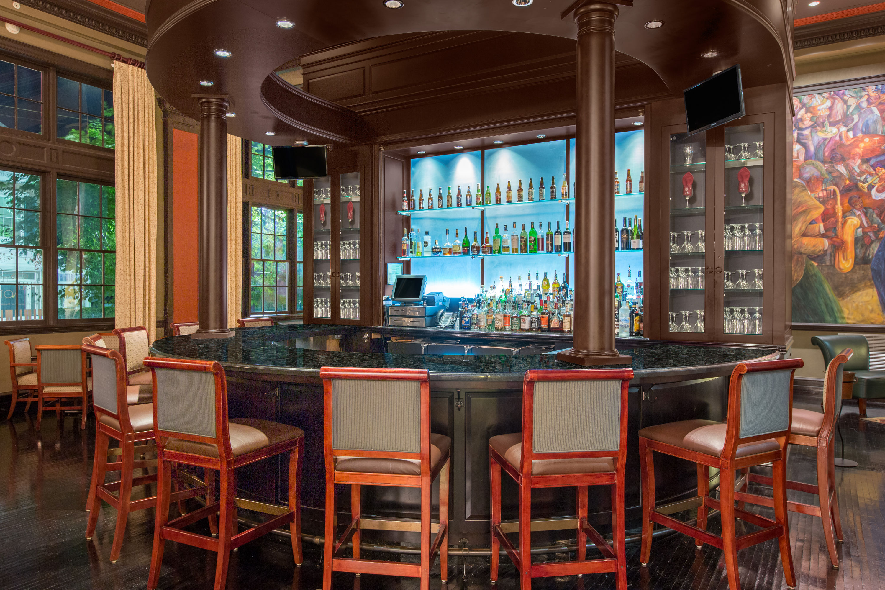 Bar at The George Washington, a Wyndham Grand Hotel in Winchester, Virginia