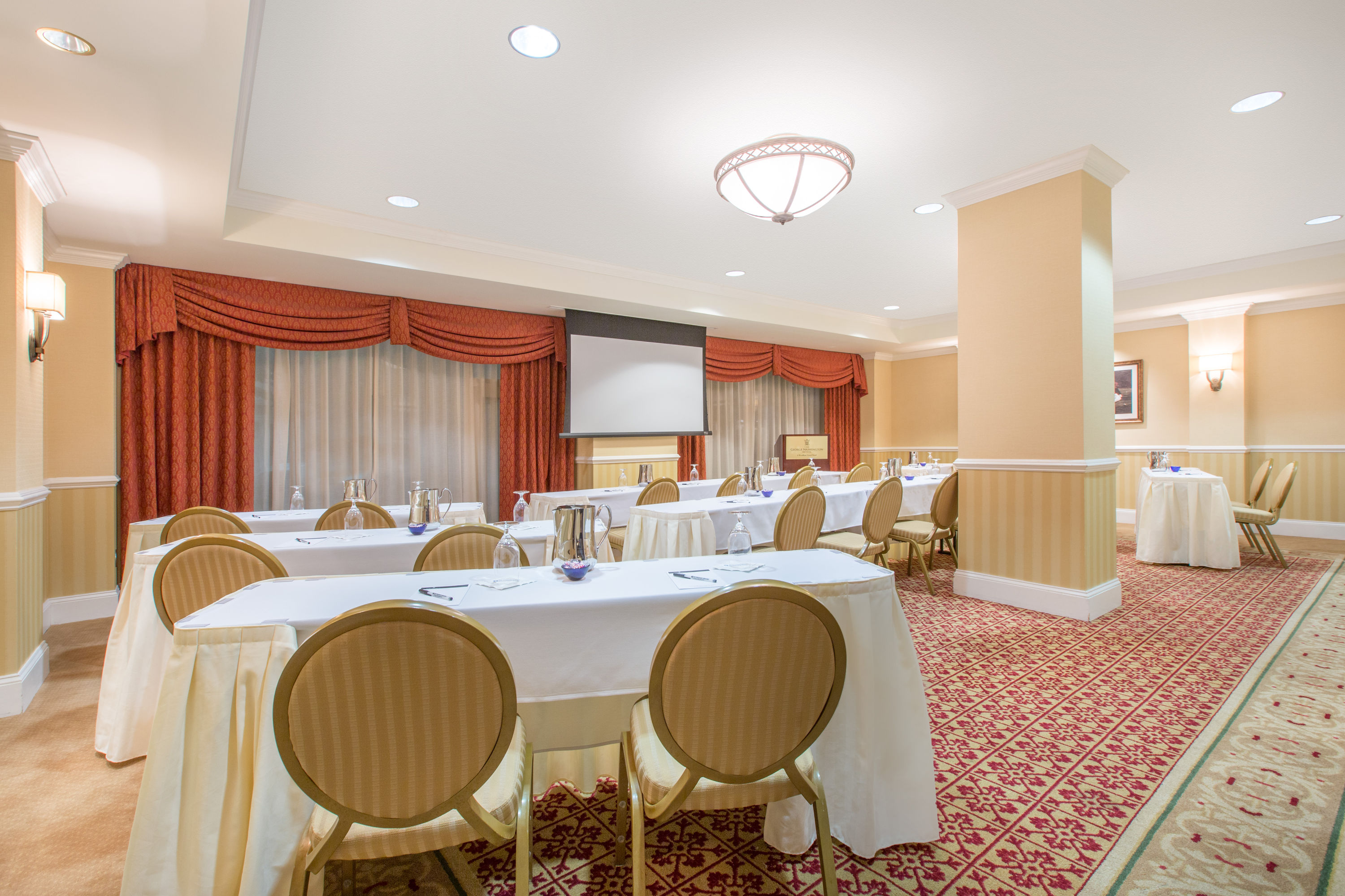 Classroom meeting room at The George Washington, a Wyndham Grand Hotel in Winchester, Virginia