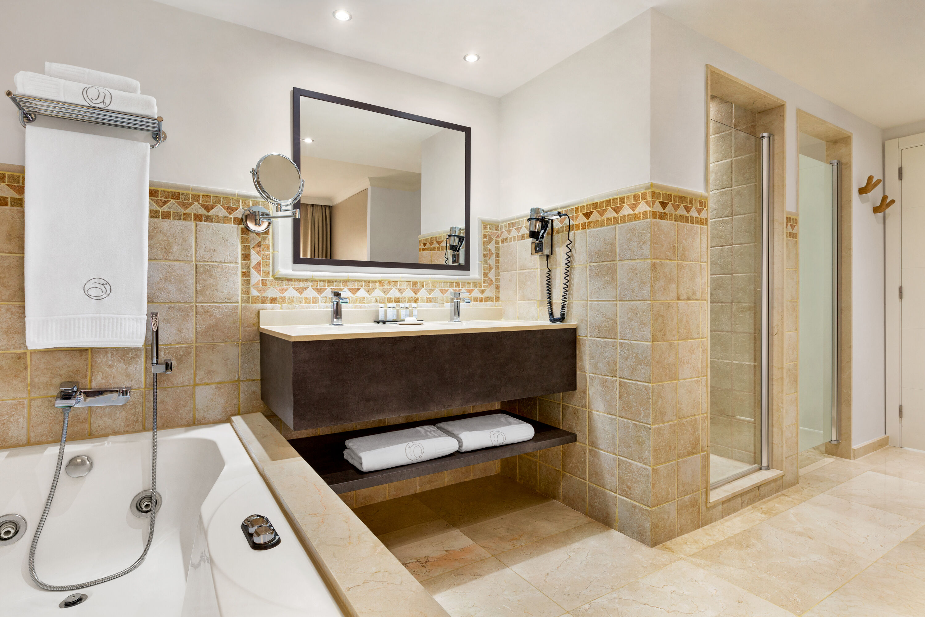 Guest room bath at the Wyndham Residences Tenerife Costa Adeje in San Eugenio Alto, Other than US/Canada