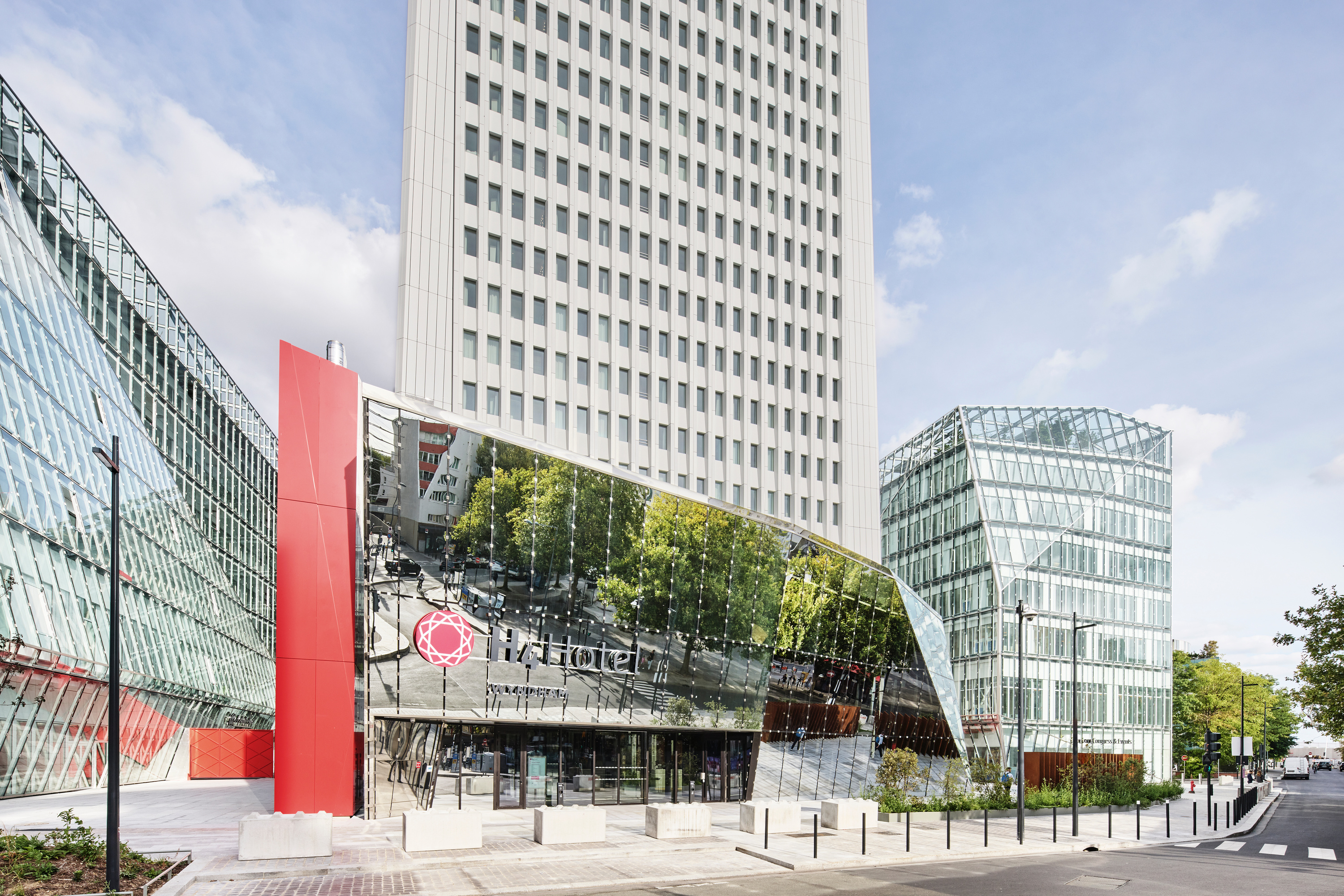 Exterior of H4 Wyndham Paris Pleyel hotel in Saint-Denis, Other than US/Canada