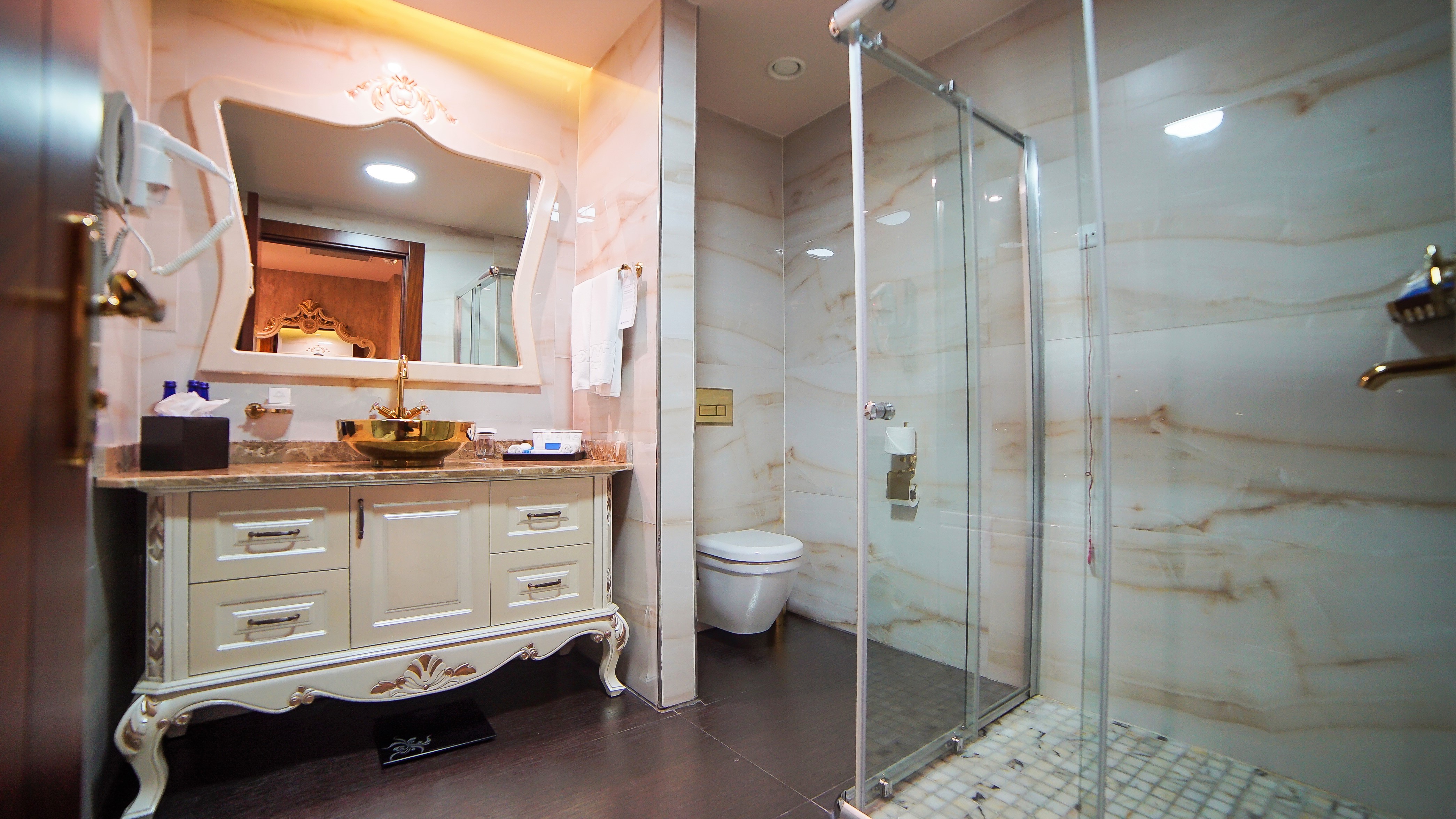 Guest room bath at the Wyndham Batumi in Batumi, Other than US/Canada