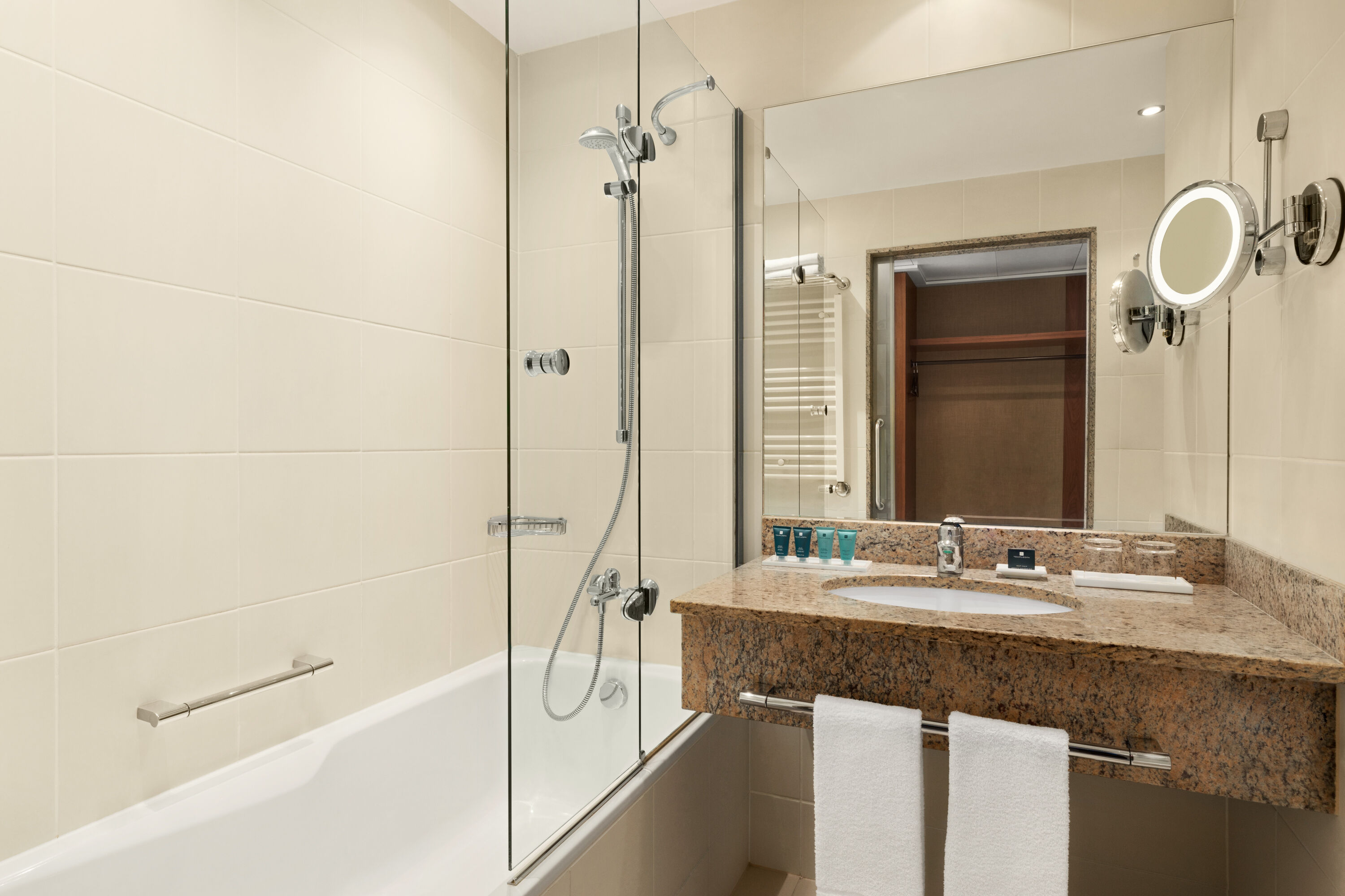 Guest room bath at the Wyndham Wroclaw Old Town in Wroclaw, Other than US/Canada
