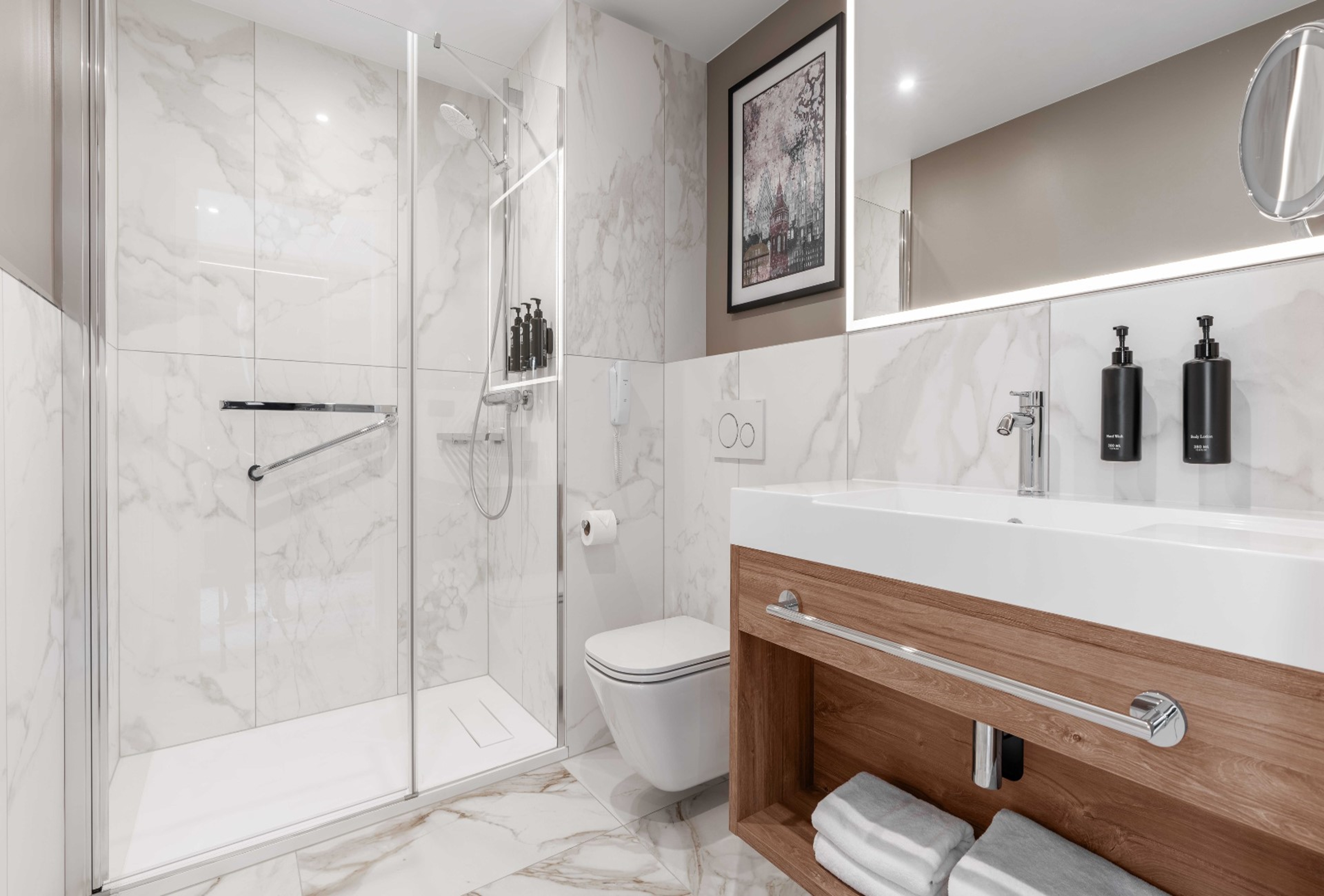Guest room bath at the Wyndham Wroclaw Old Town in Wroclaw, Other than US/Canada