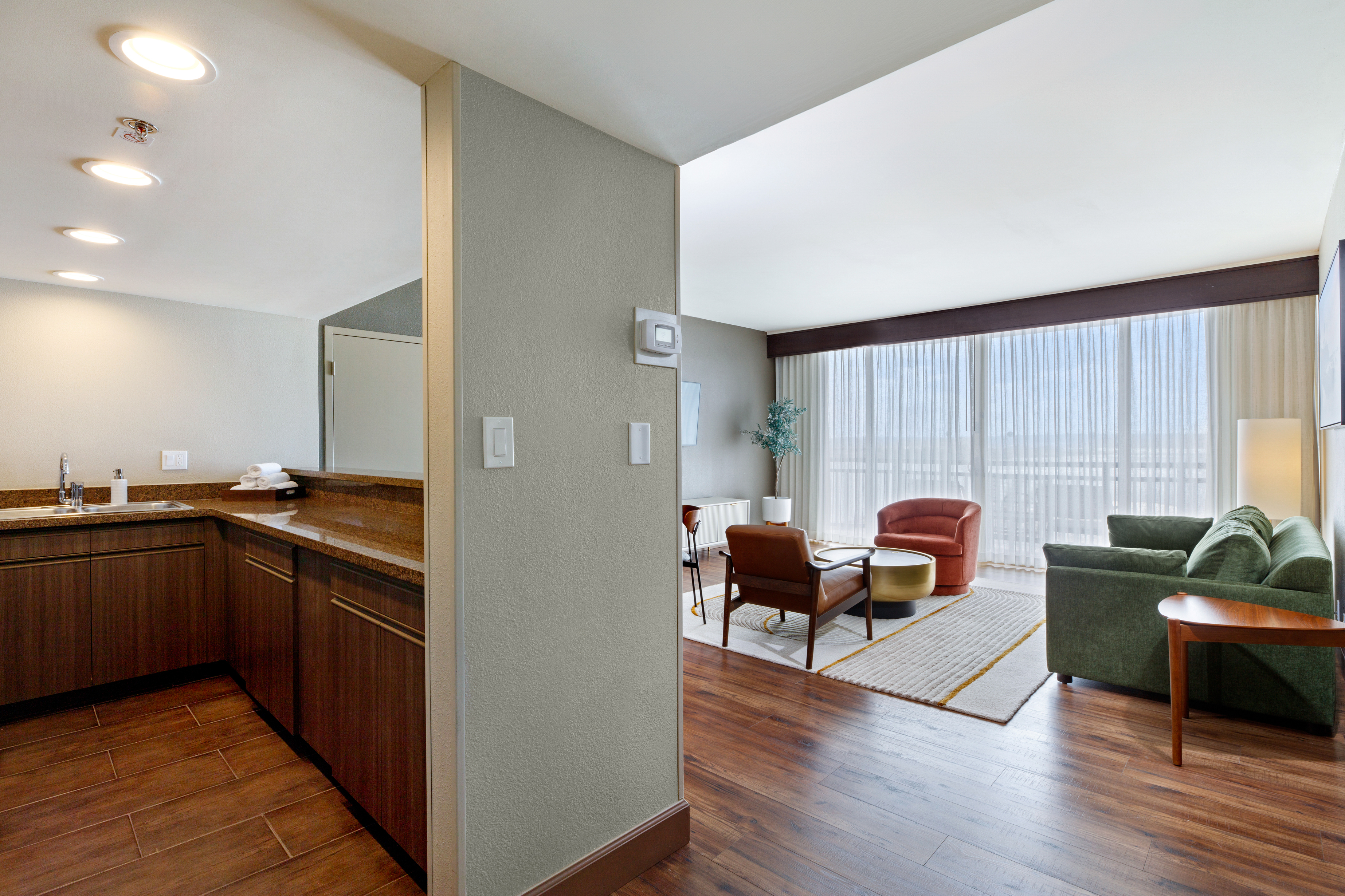 Guest room at the Wyndham San Diego Bayside in San Diego, California