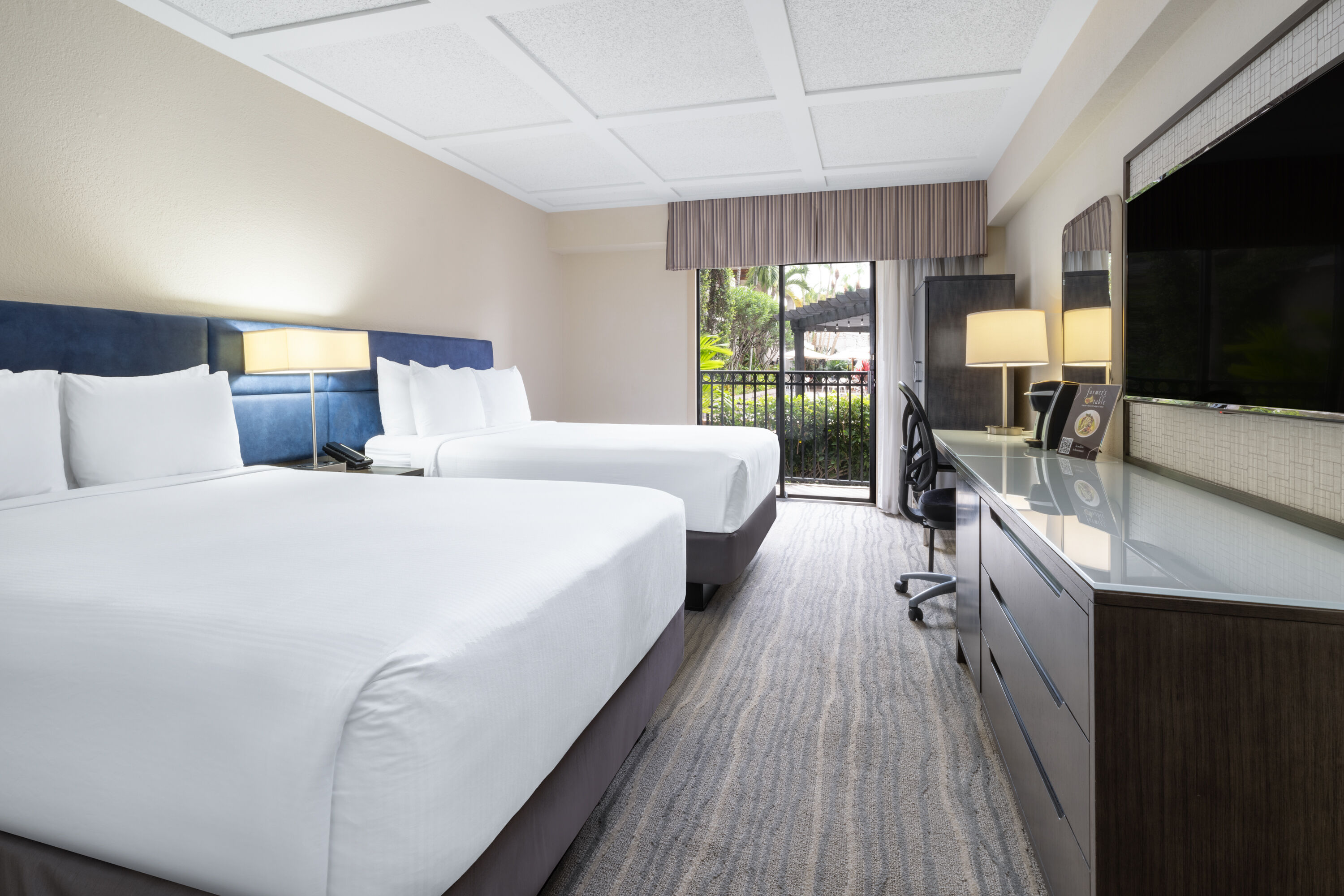Guest room at the Wyndham Boca Raton in Boca Raton, Florida