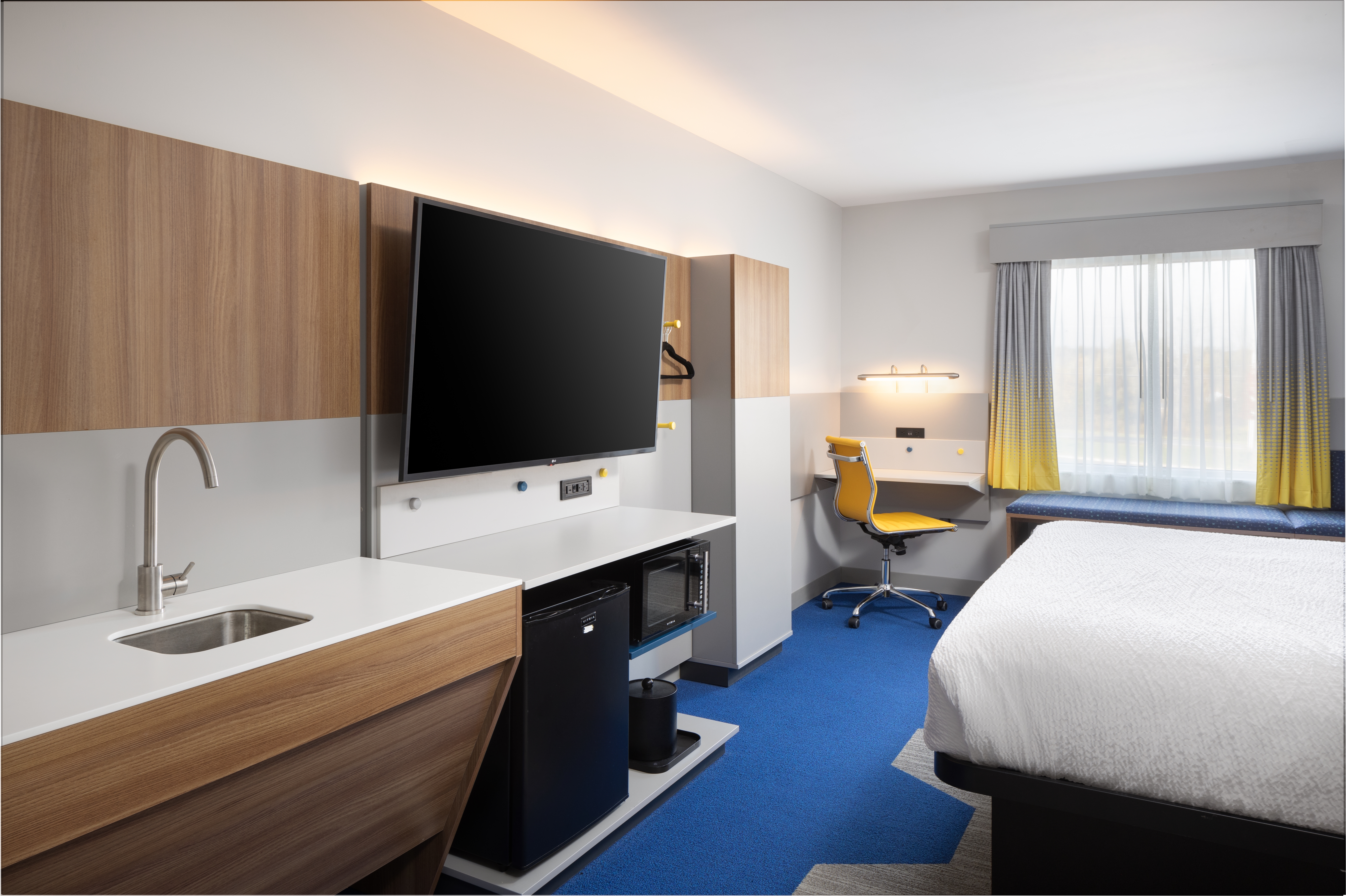 Guest room at the Microtel Inn & Suites by Wyndham Macedon in Macedon, New York
