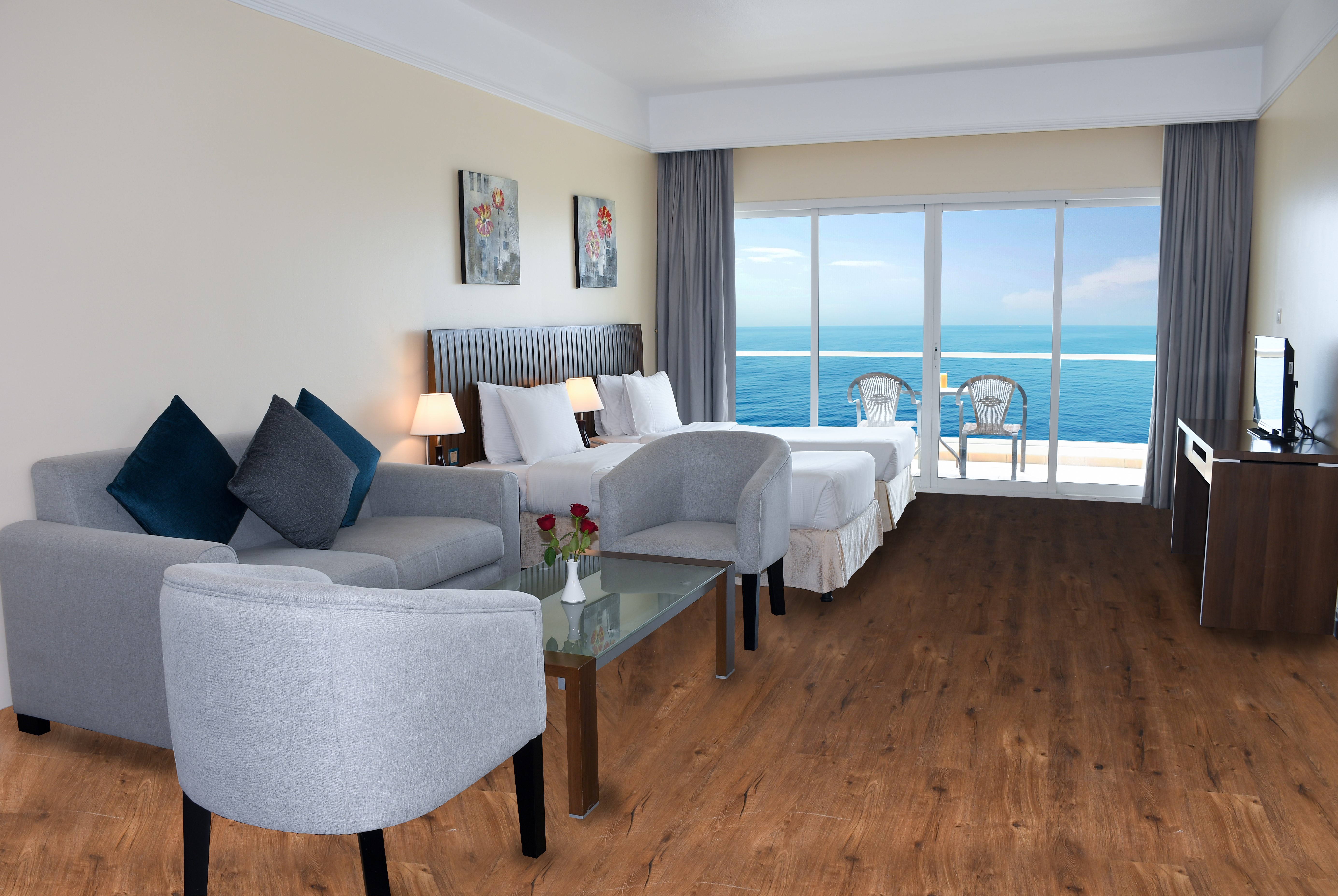 Guest room at the Ramada by Wyndham Beach Hotel Ajman in Ajman, Other than US/Canada