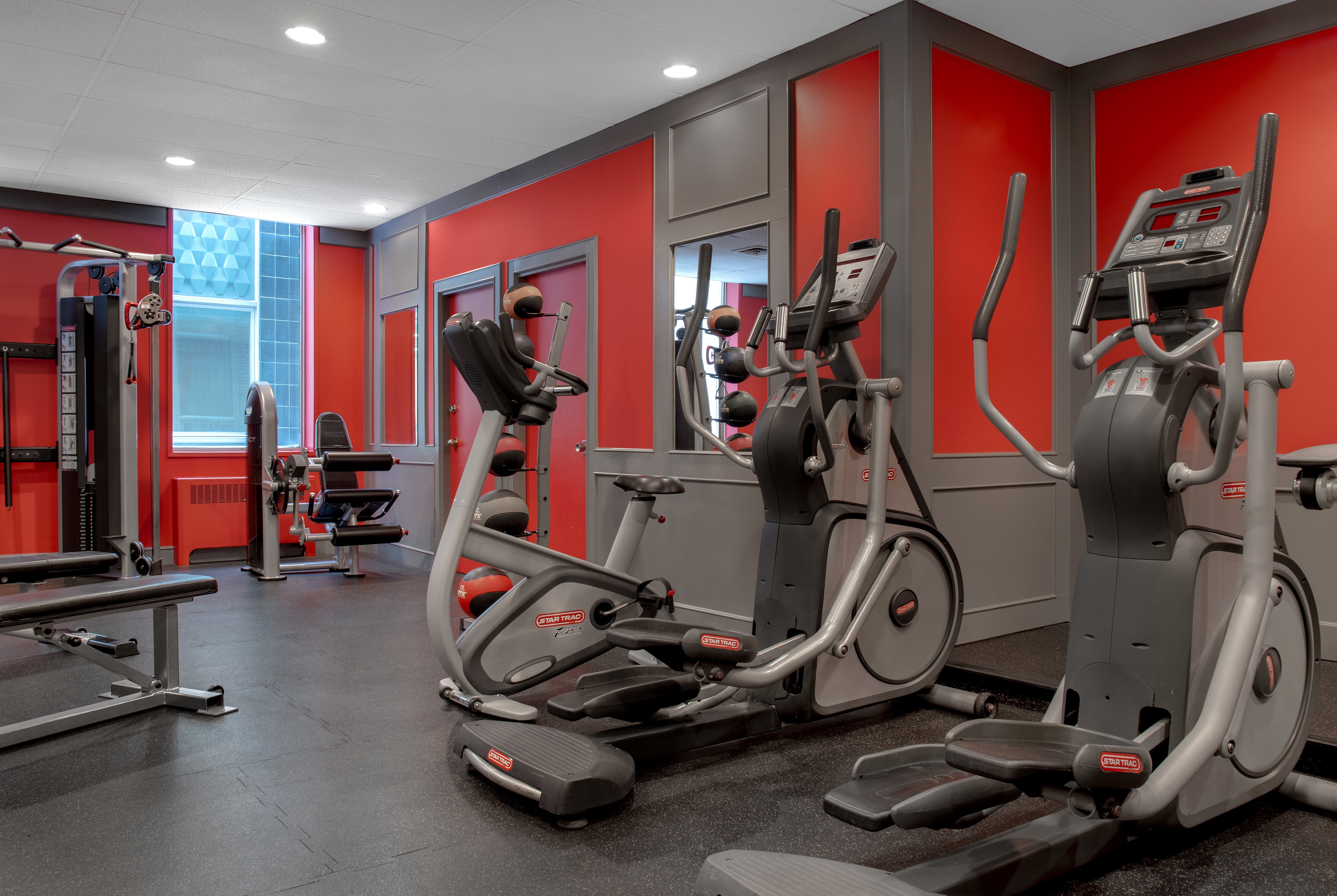 Fitness room at Ramada Plaza by Wyndham Calgary Downtown in Calgary, Alberta