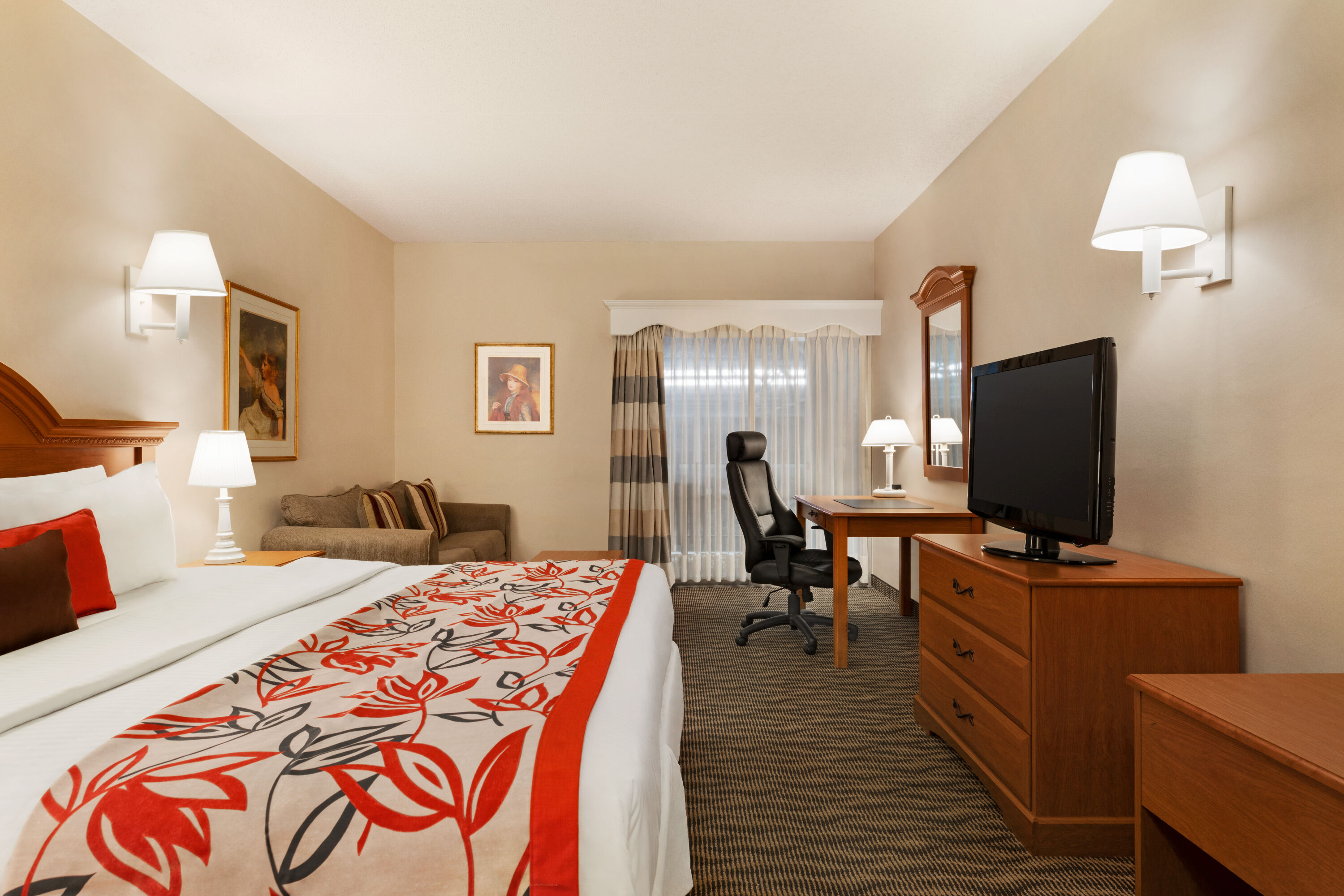Guest room at the Ramada by Wyndham Fredericton in Fredericton, New Brunswick