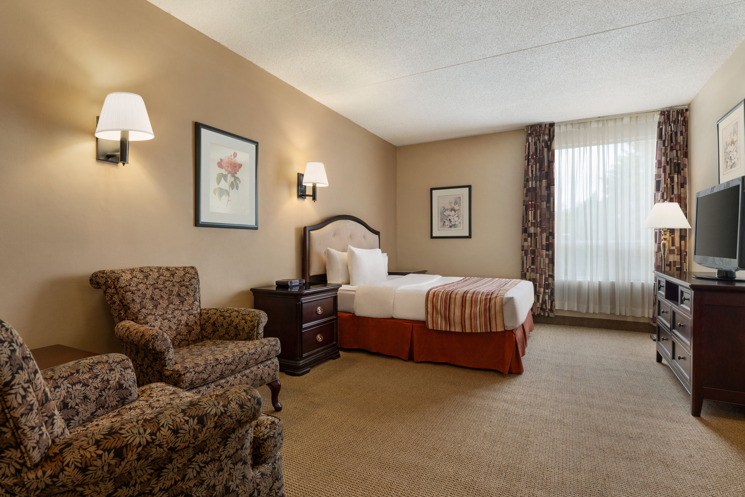 Guest room at the Ramada by Wyndham Fredericton in Fredericton, New Brunswick