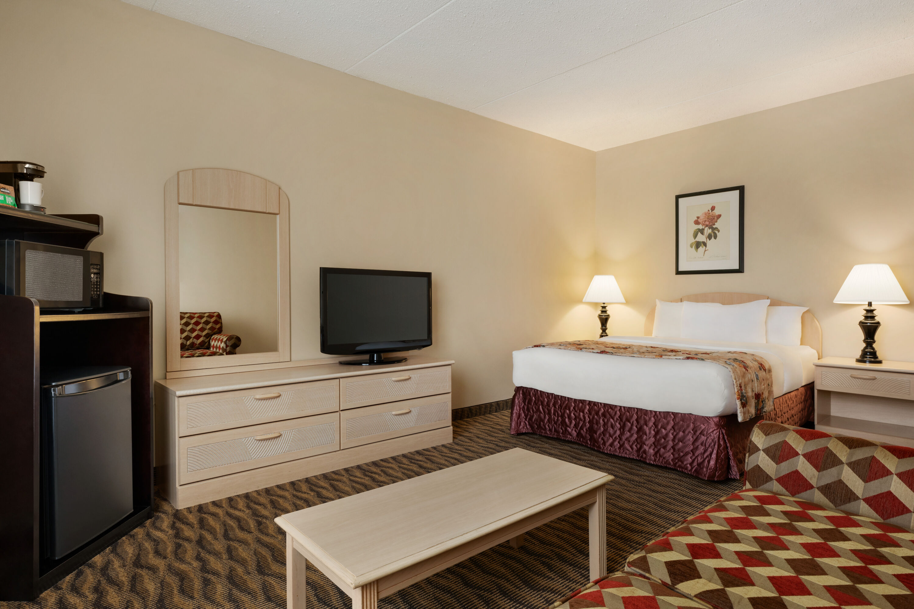 Guest room at the Ramada by Wyndham Fredericton in Fredericton, New Brunswick