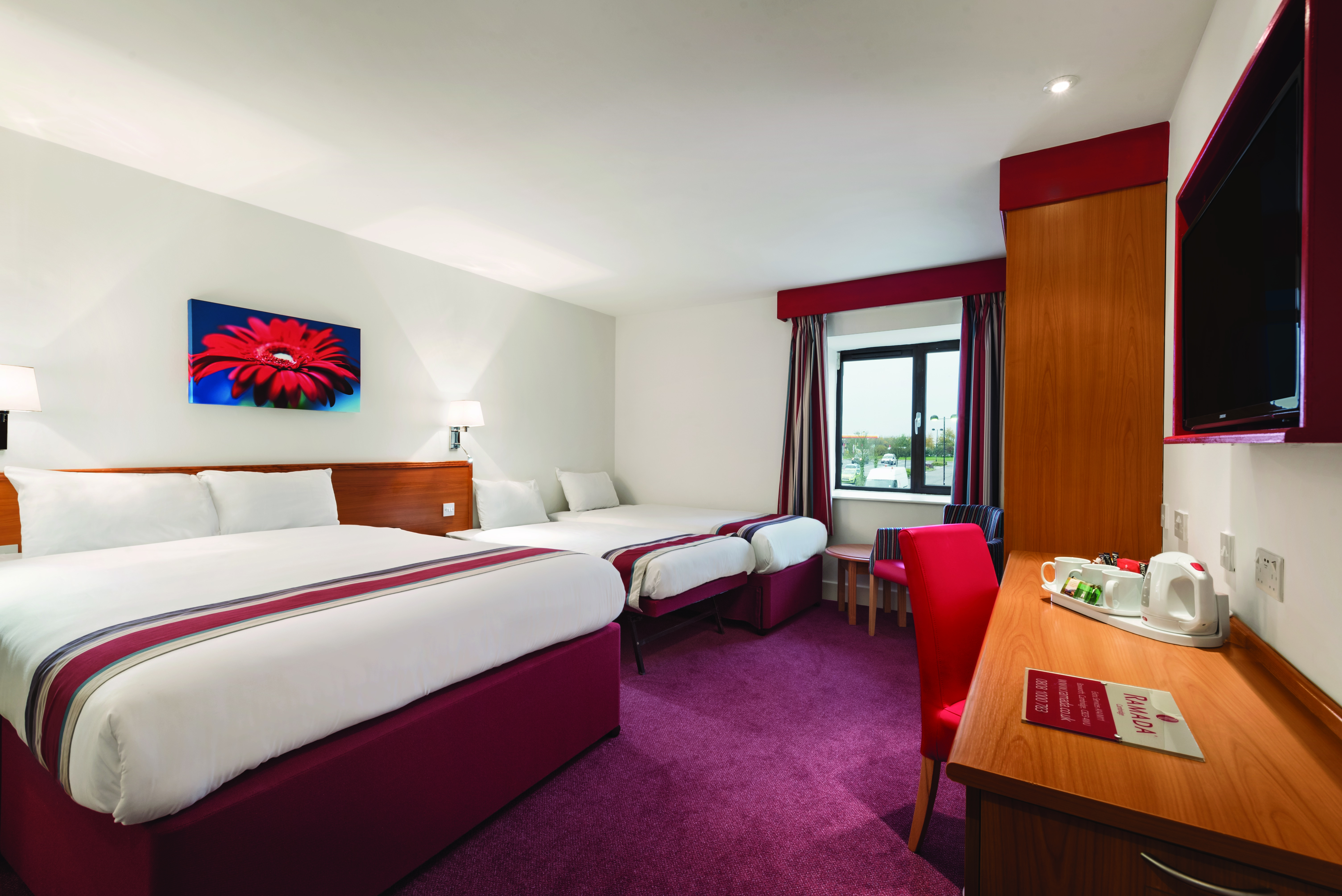 Guest room at the Ramada by Wyndham Cambridge in Cambridge, Other than US/Canada