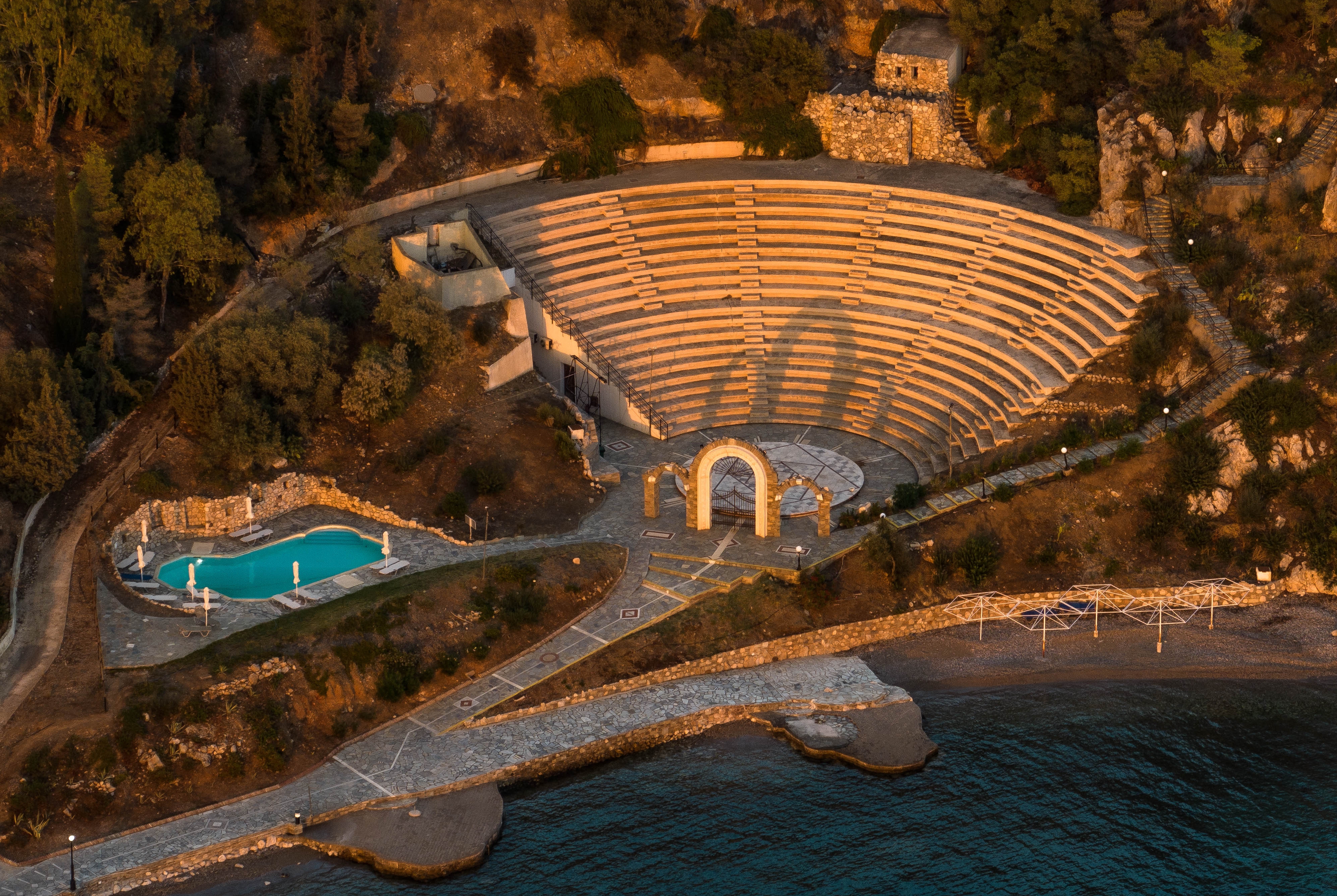 Aerial View of Ramada by Wyndham Loutraki Poseidon Resort hotel in Loutraki, Other than US/Canada