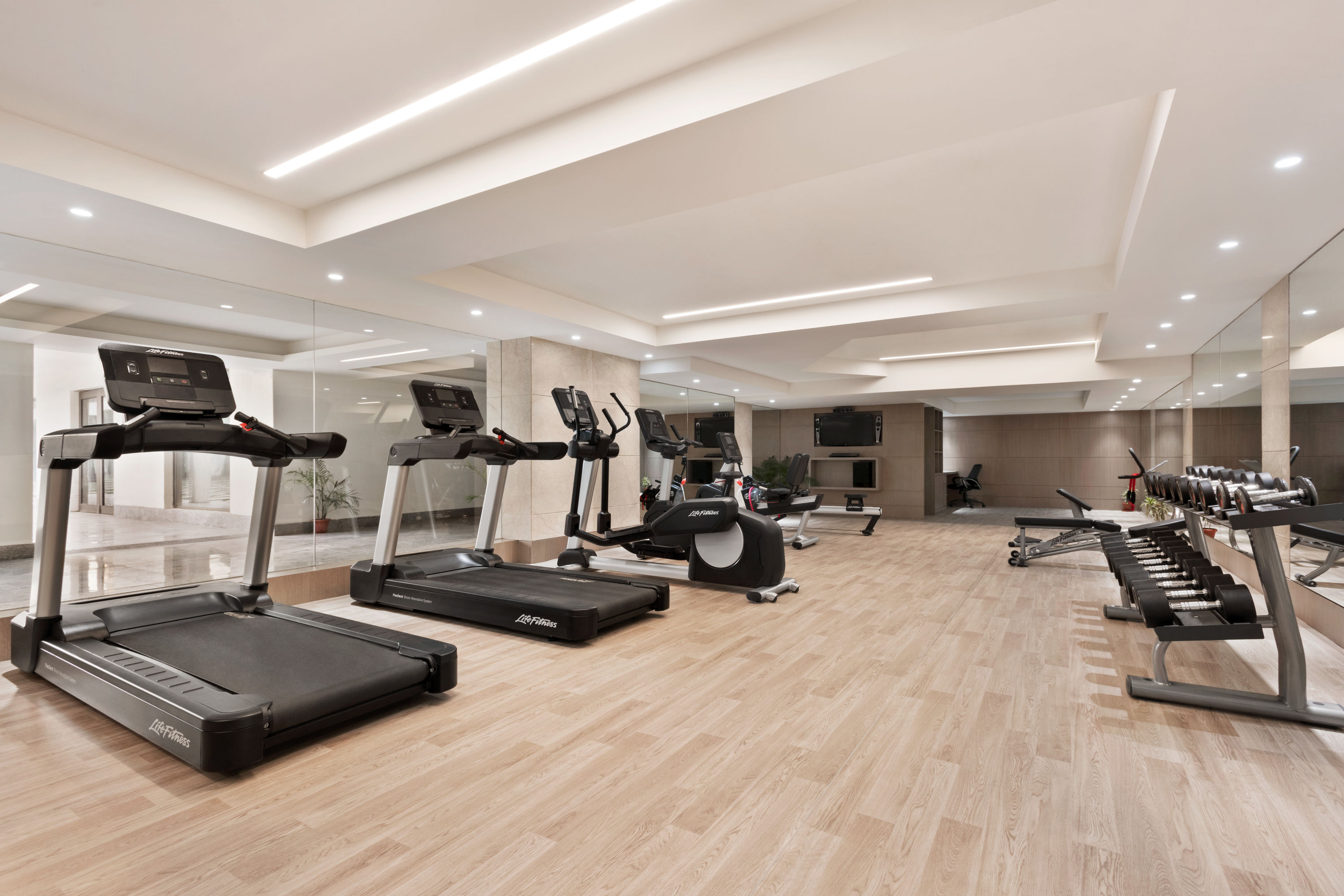 Fitness room at Ramada by Wyndham Lucknow Hotel and Convention Center in Lucknow, Other than US/Canada