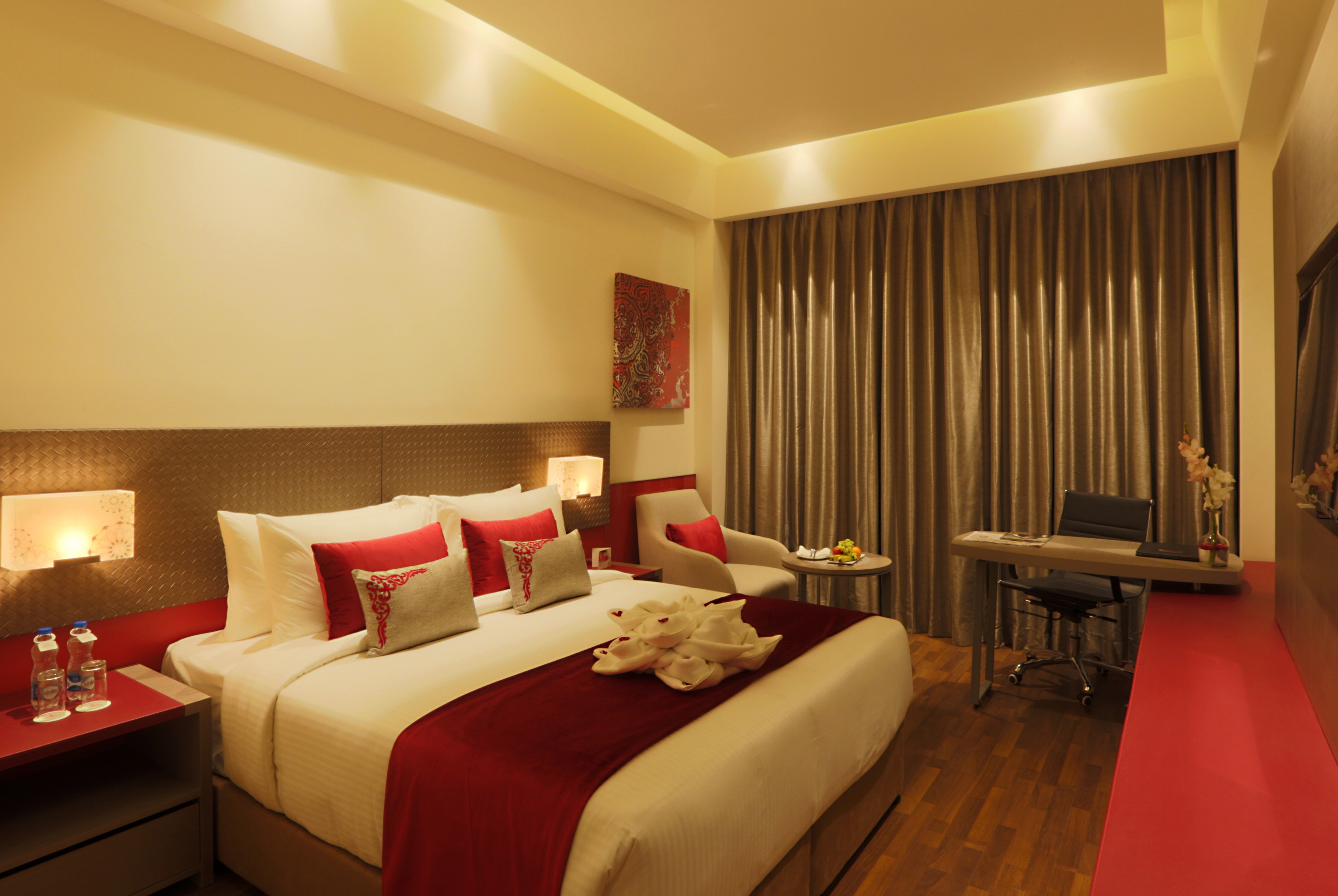 Guest room at the Ramada by Wyndham Lucknow Hotel and Convention Center in Lucknow, Other than US/Canada