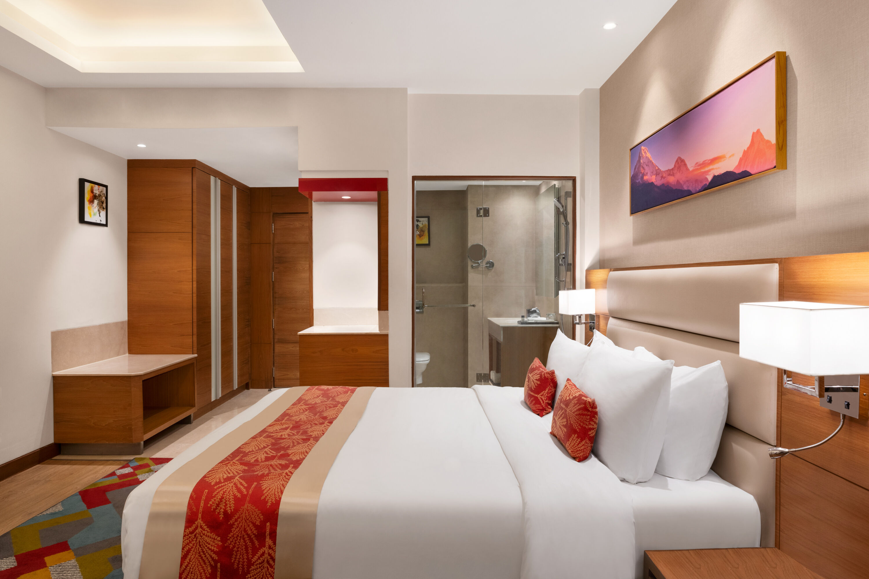 Guest room at the Ramada Encore by Wyndham Kathmandu Thamel in Kathmandu, Other than US/Canada