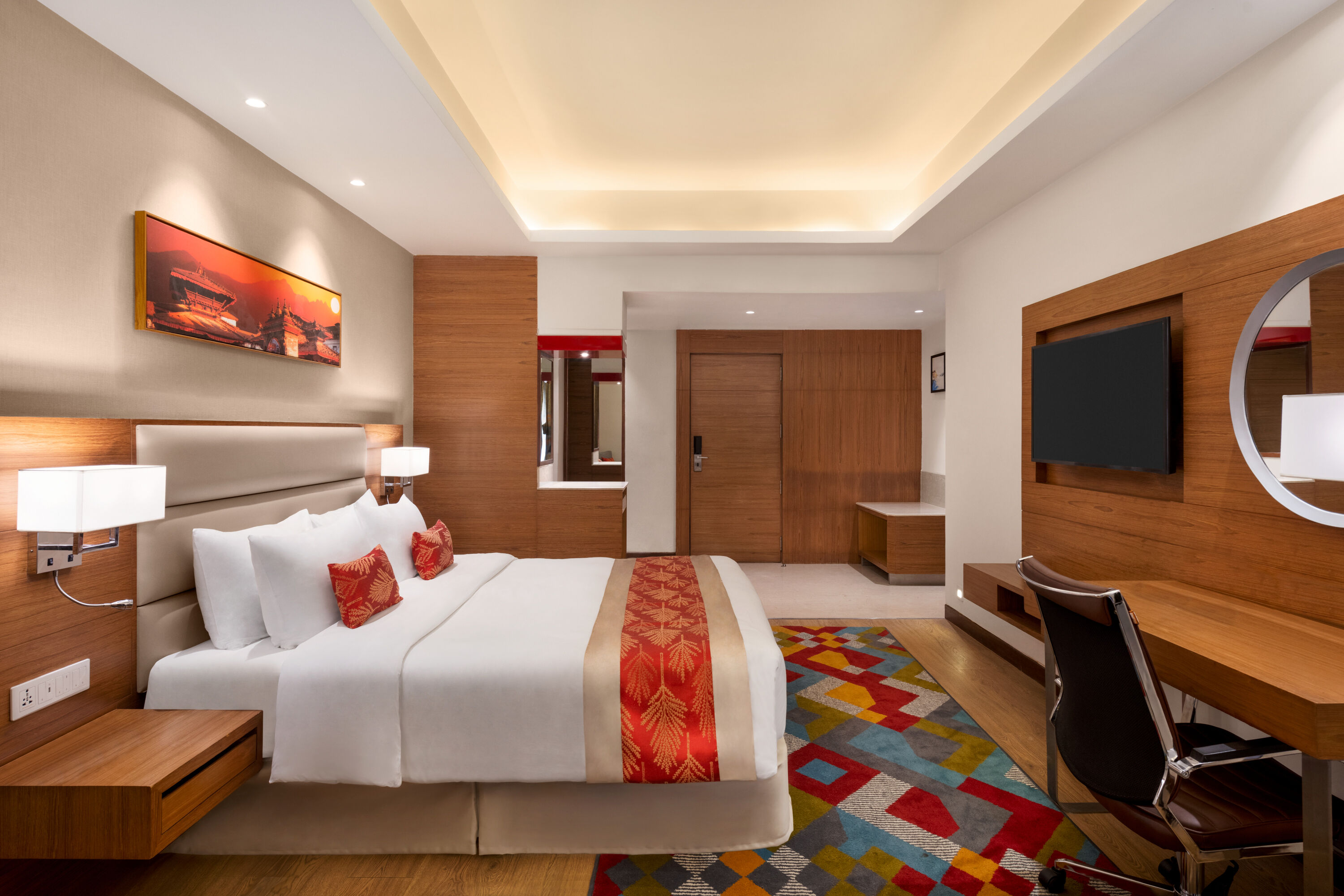 Guest room at the Ramada Encore by Wyndham Kathmandu Thamel in Kathmandu, Other than US/Canada