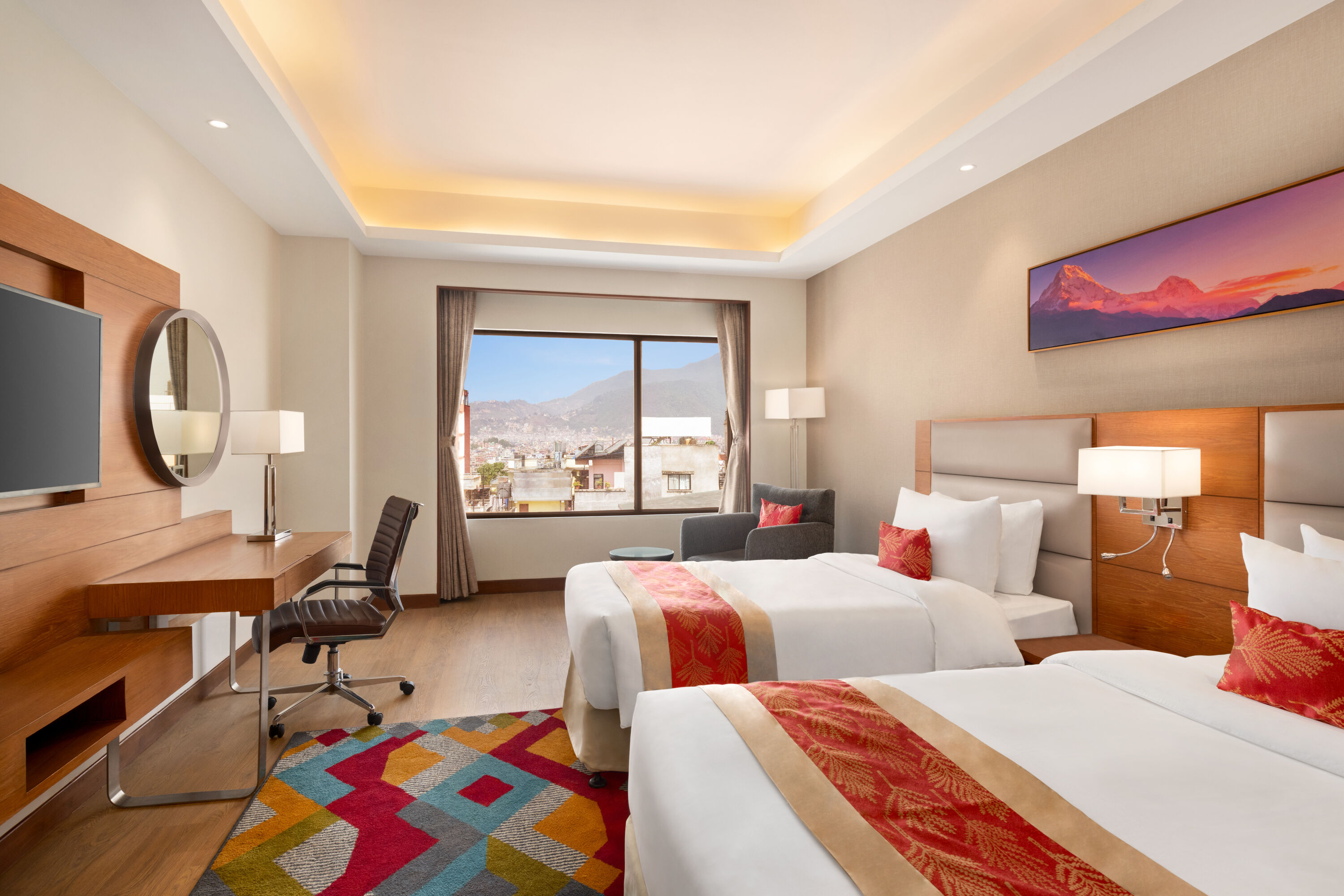 Guest room at the Ramada Encore by Wyndham Kathmandu Thamel in Kathmandu, Other than US/Canada