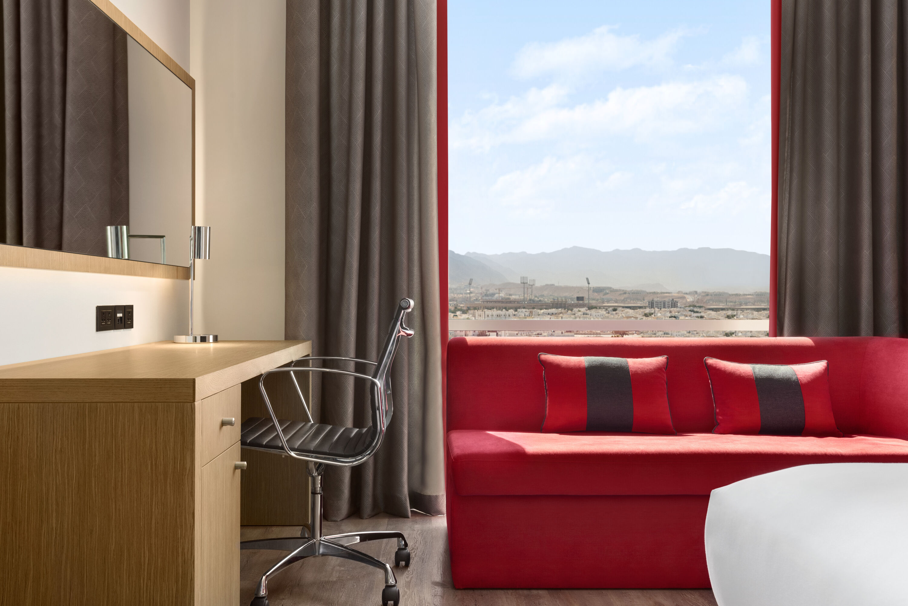 Guest room at the Ramada Encore by Wyndham Muscat Al-Ghubra in Muscat, Other than US/Canada