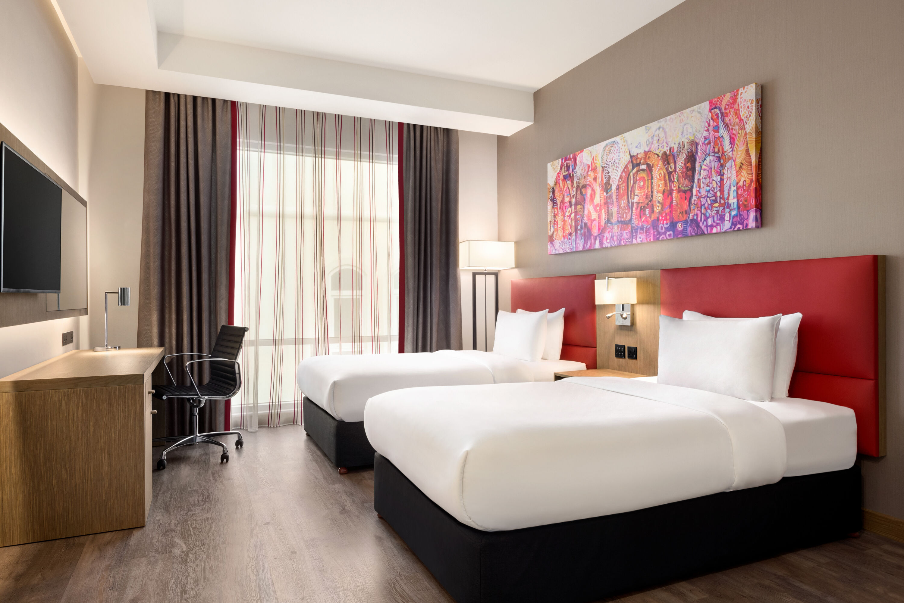 Guest room at the Ramada Encore by Wyndham Muscat Al-Ghubra in Muscat, Other than US/Canada
