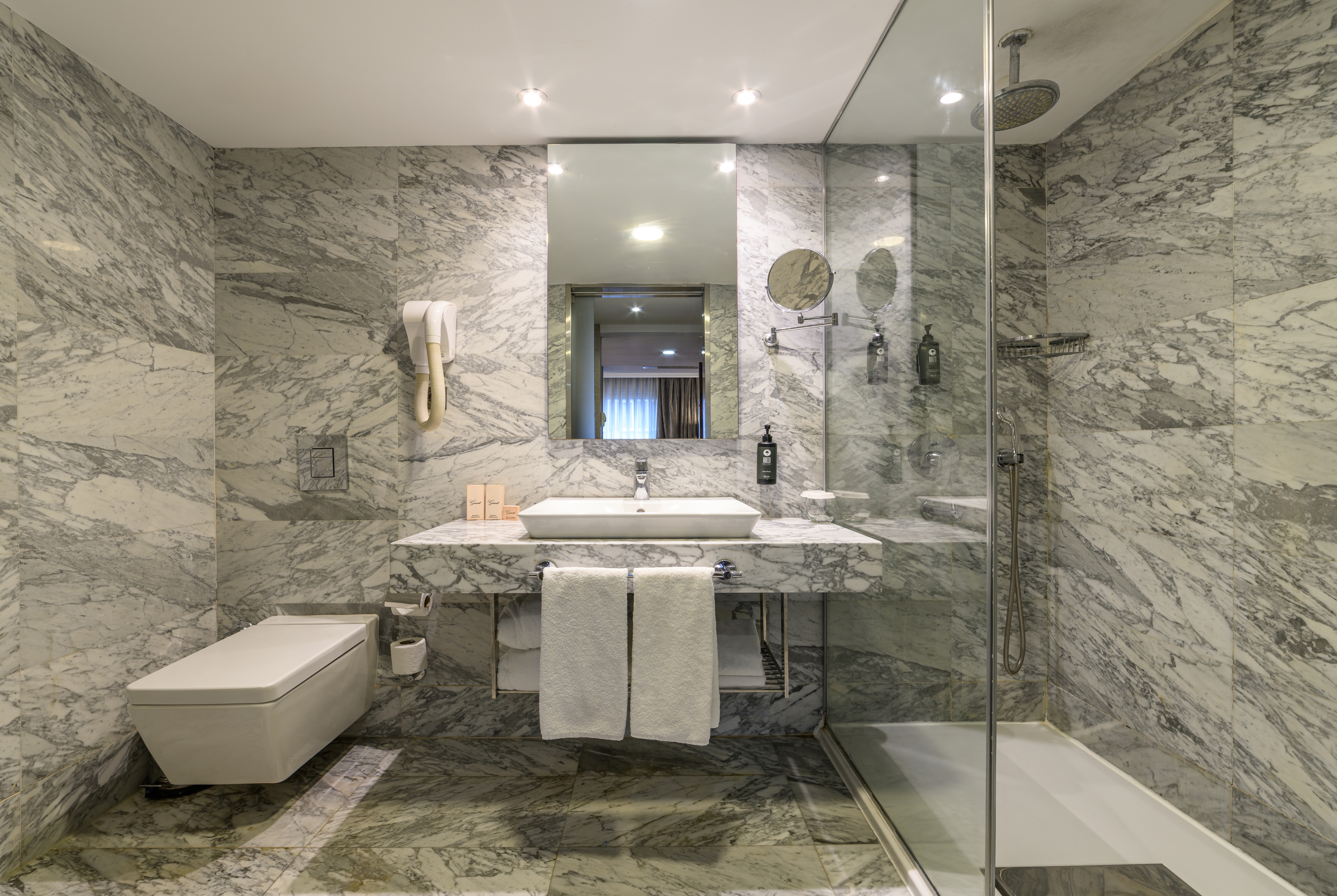 Guest room bath at the Ramada by Wyndham Istanbul Grand Bazaar in Istanbul, Other than US/Canada