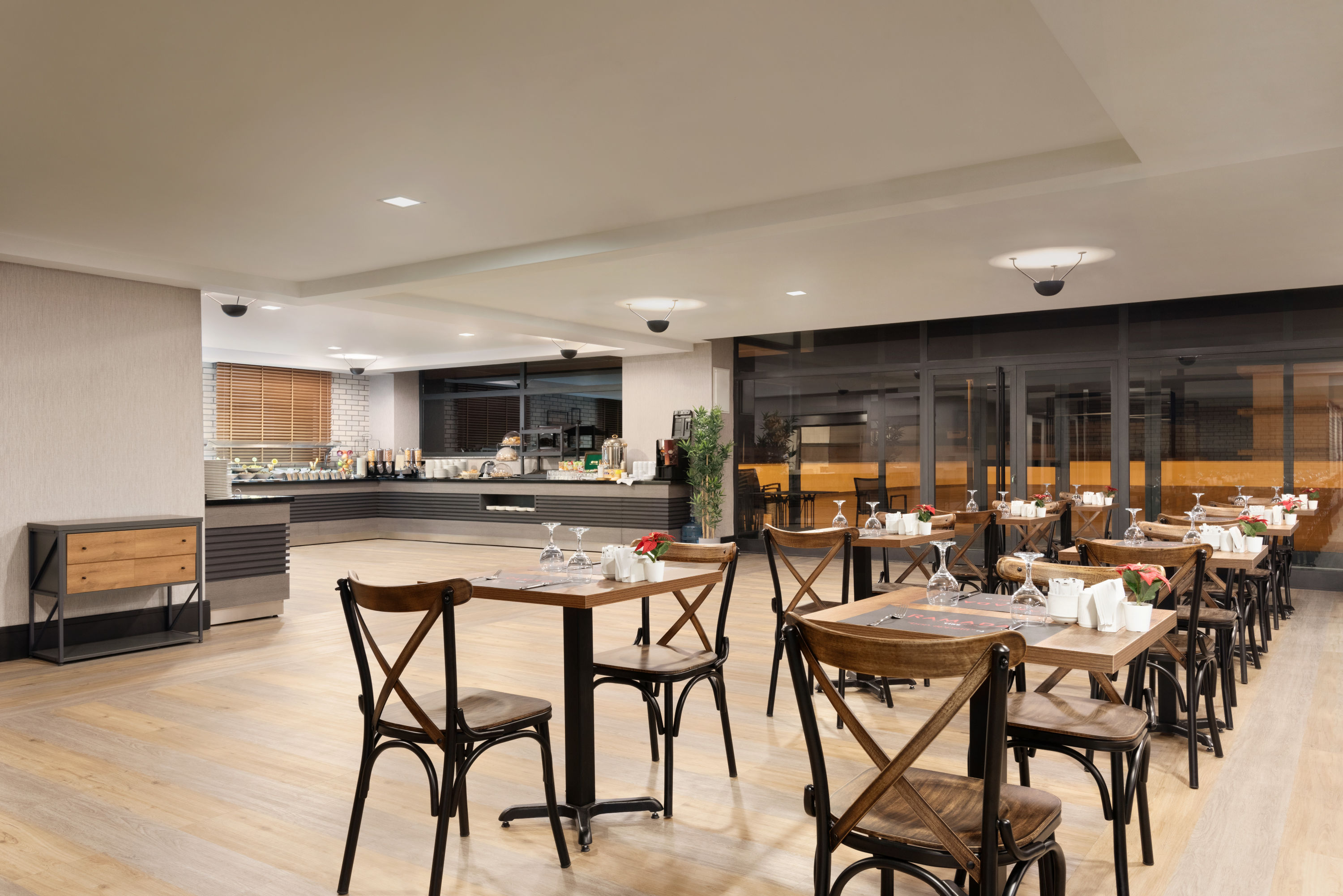 Ramada by Wyndham Tire restaurant breakfast area with seating in Izmir, Other than US/Canada