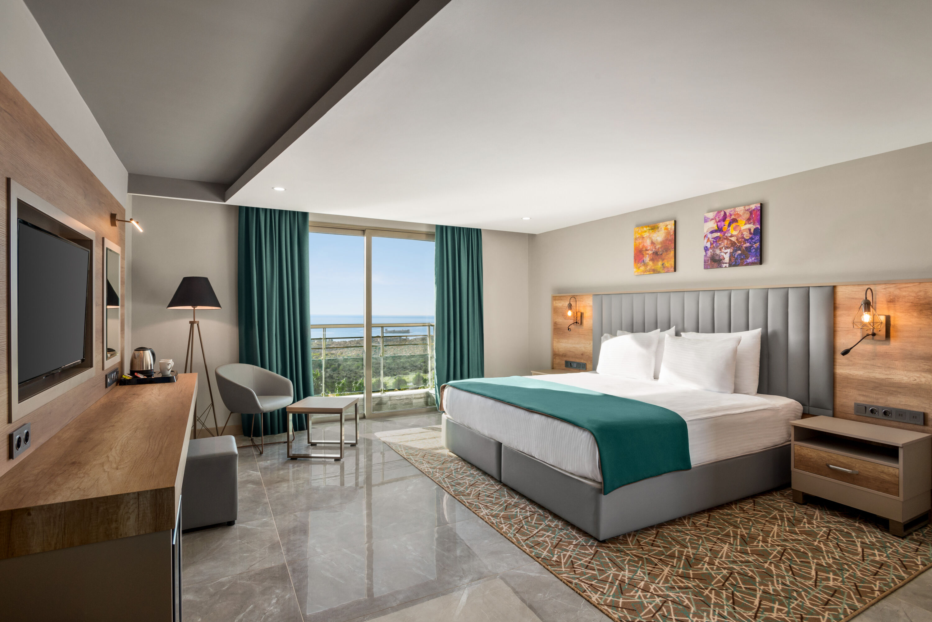 Double bed guest room at the Ramada Resort By Wyndham Kizkalesi in Mersin, Other than US/Canada