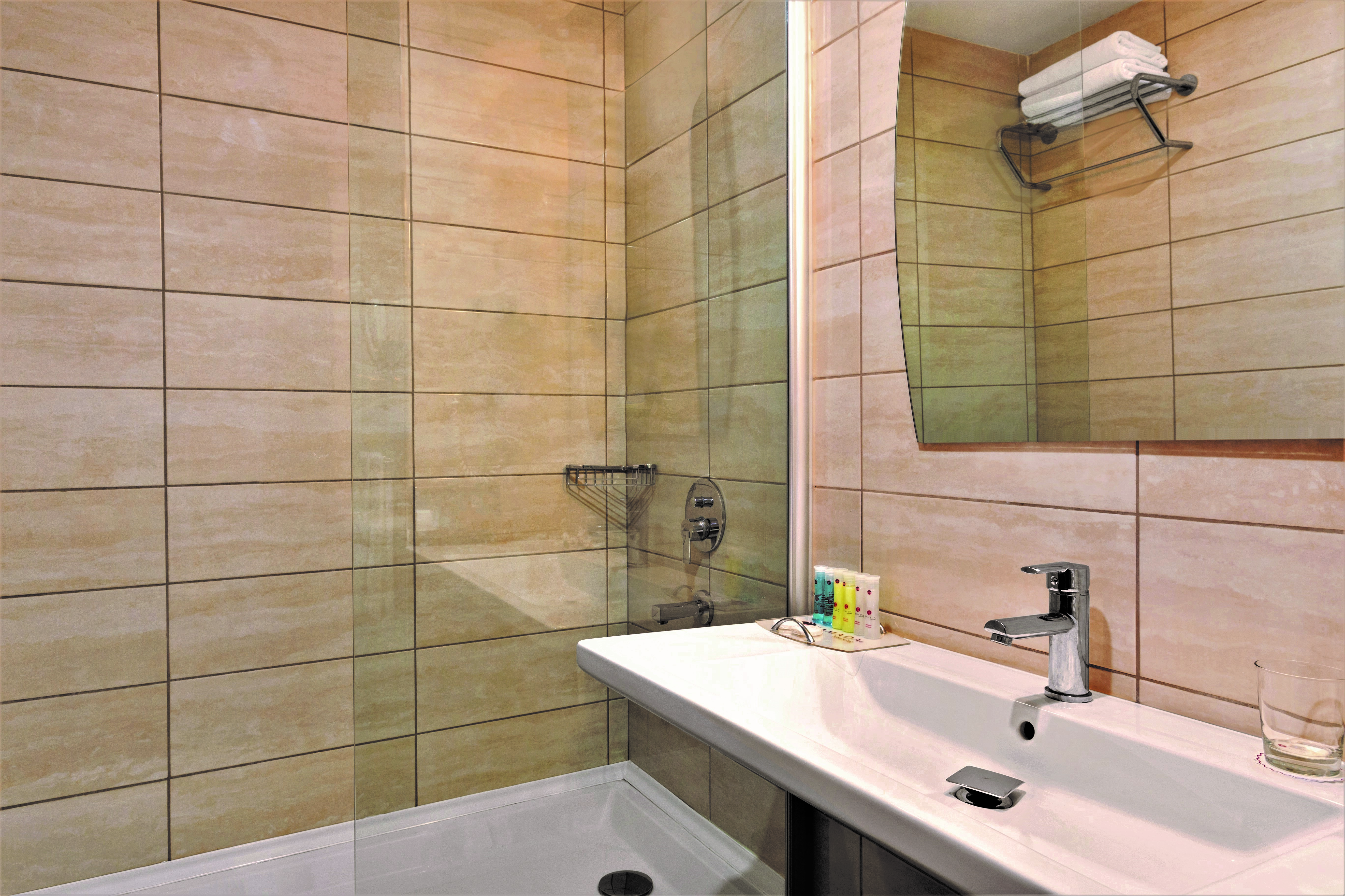 Guest room bath at the Ramada by Wyndham Tekirdag in Tekirdag, Other than US/Canada