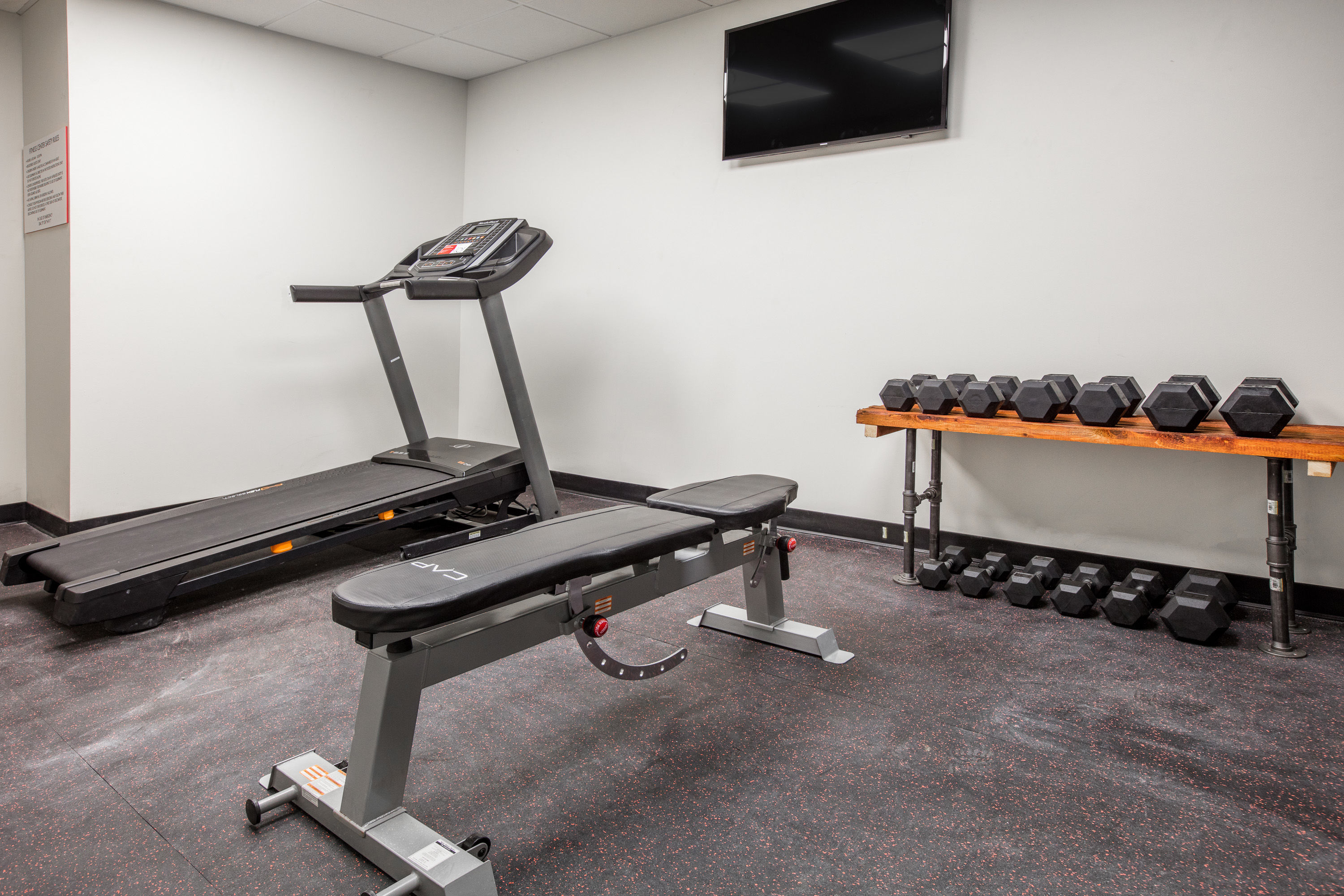 Fitness room at Ramada by Wyndham Austin South in Austin, Texas