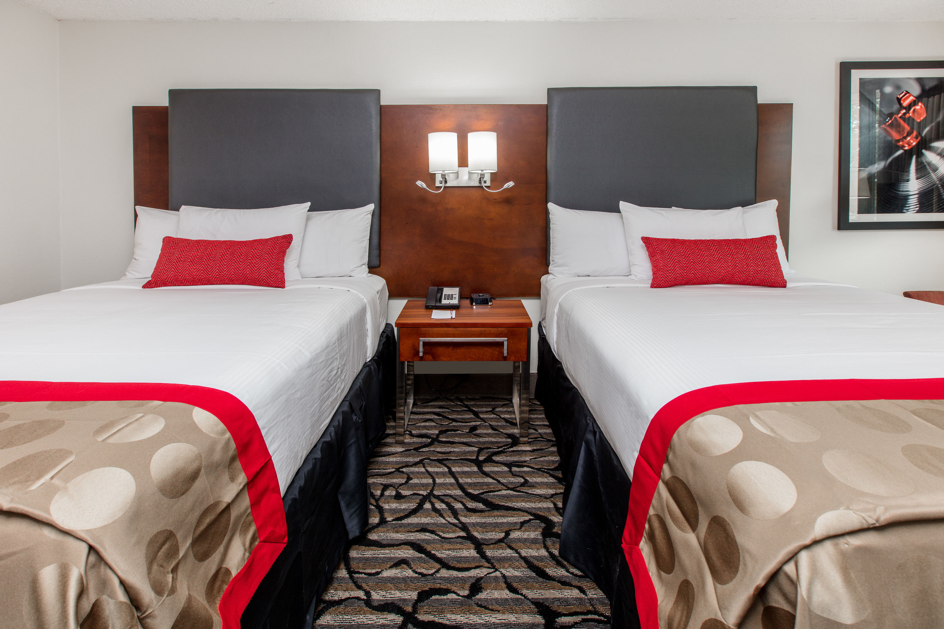 Guest room at the Ramada by Wyndham Austin South in Austin, Texas