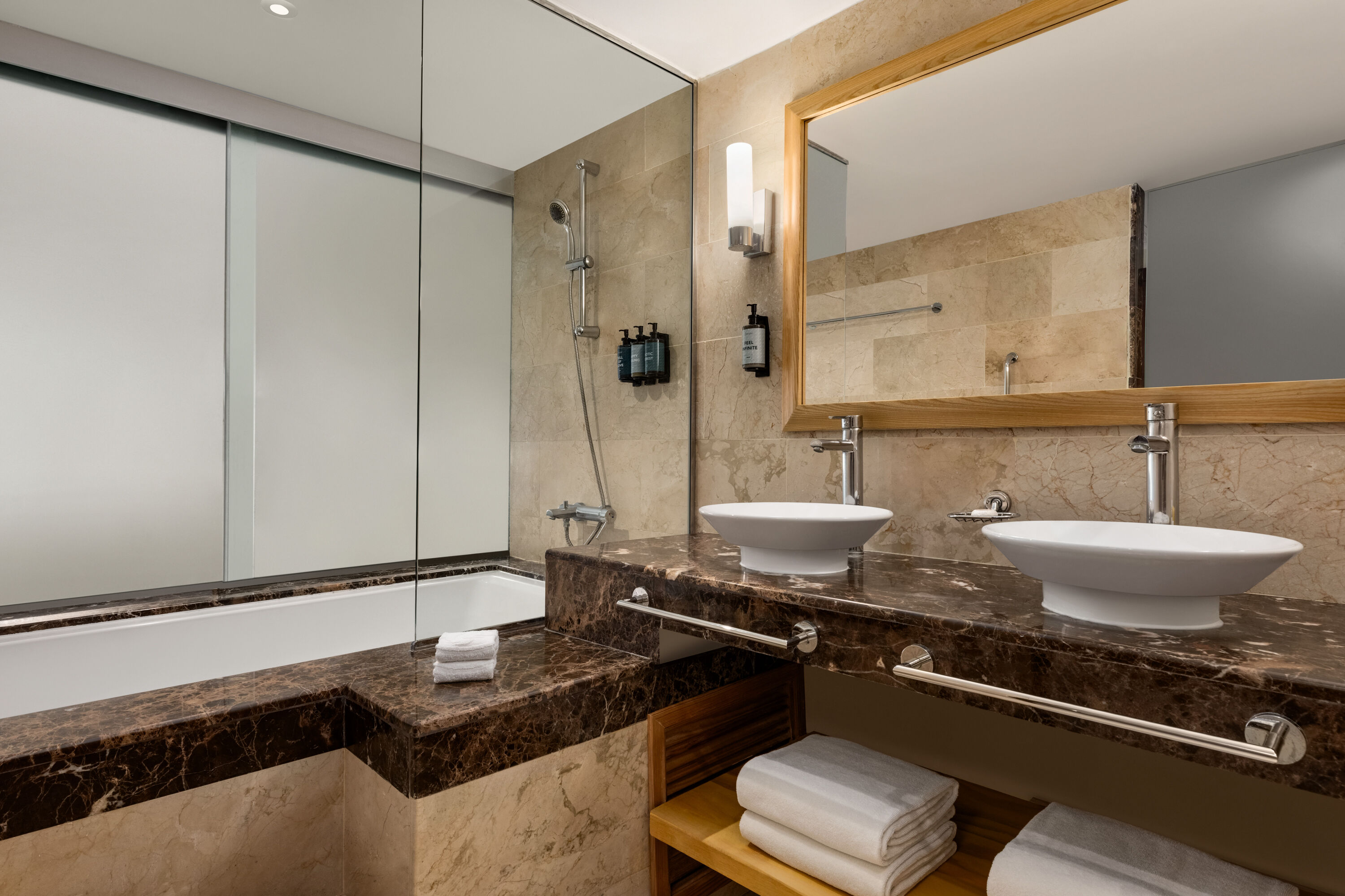 Guest room bath at the Grand Palladium Palace, All Inclusive Resort, Spa & Casino in Punta Cana, Other than US/Canada