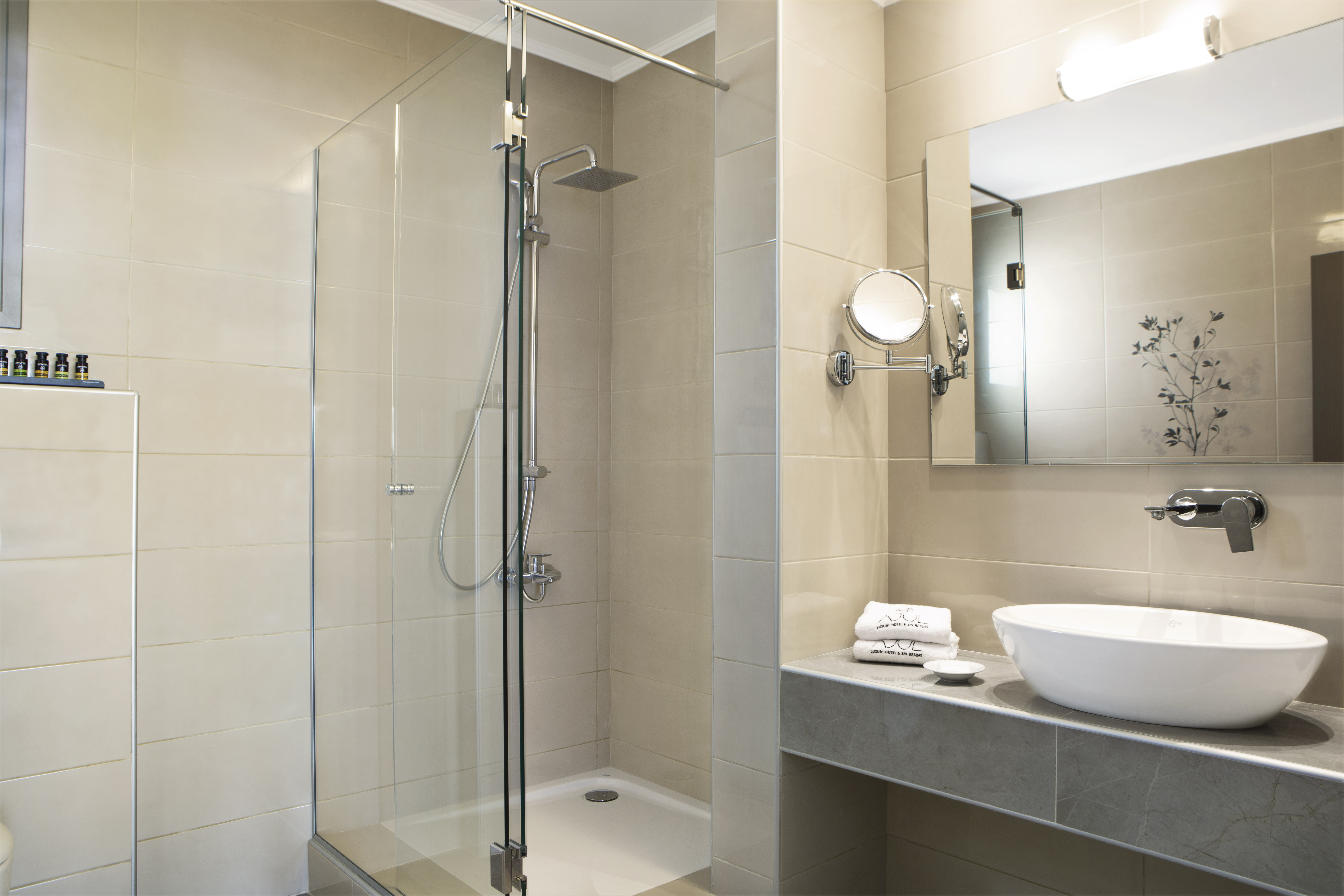 Guest room bath at the Zeus Eleva Ajul, a Registry Collection Hotel in Agia Paraskevi Chalikidi, Other than US/Canada
