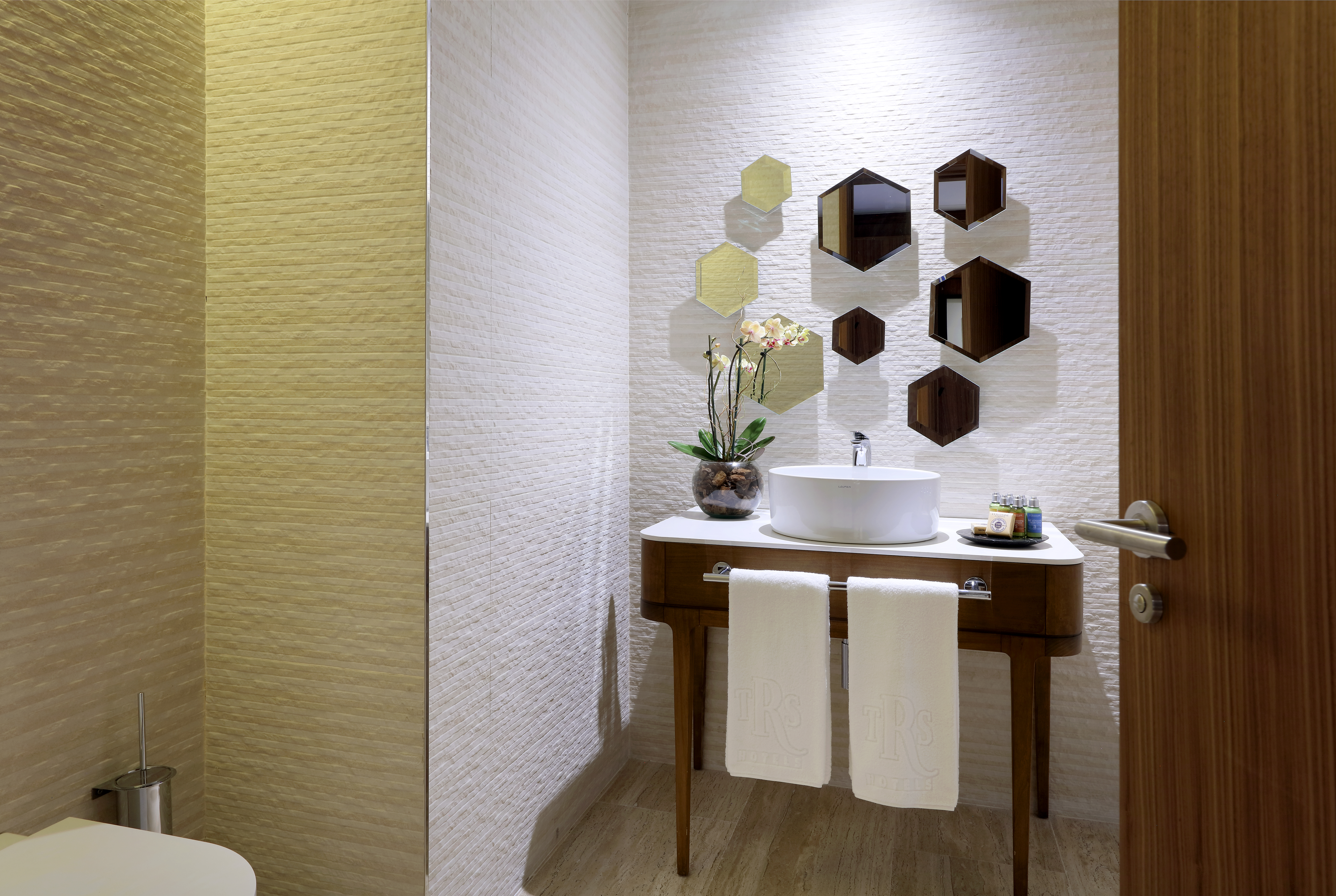 Guest room bath at the TRS Coral Costa Mujeres, a Registry Collection Hotel in Cancun, Other than US/Canada