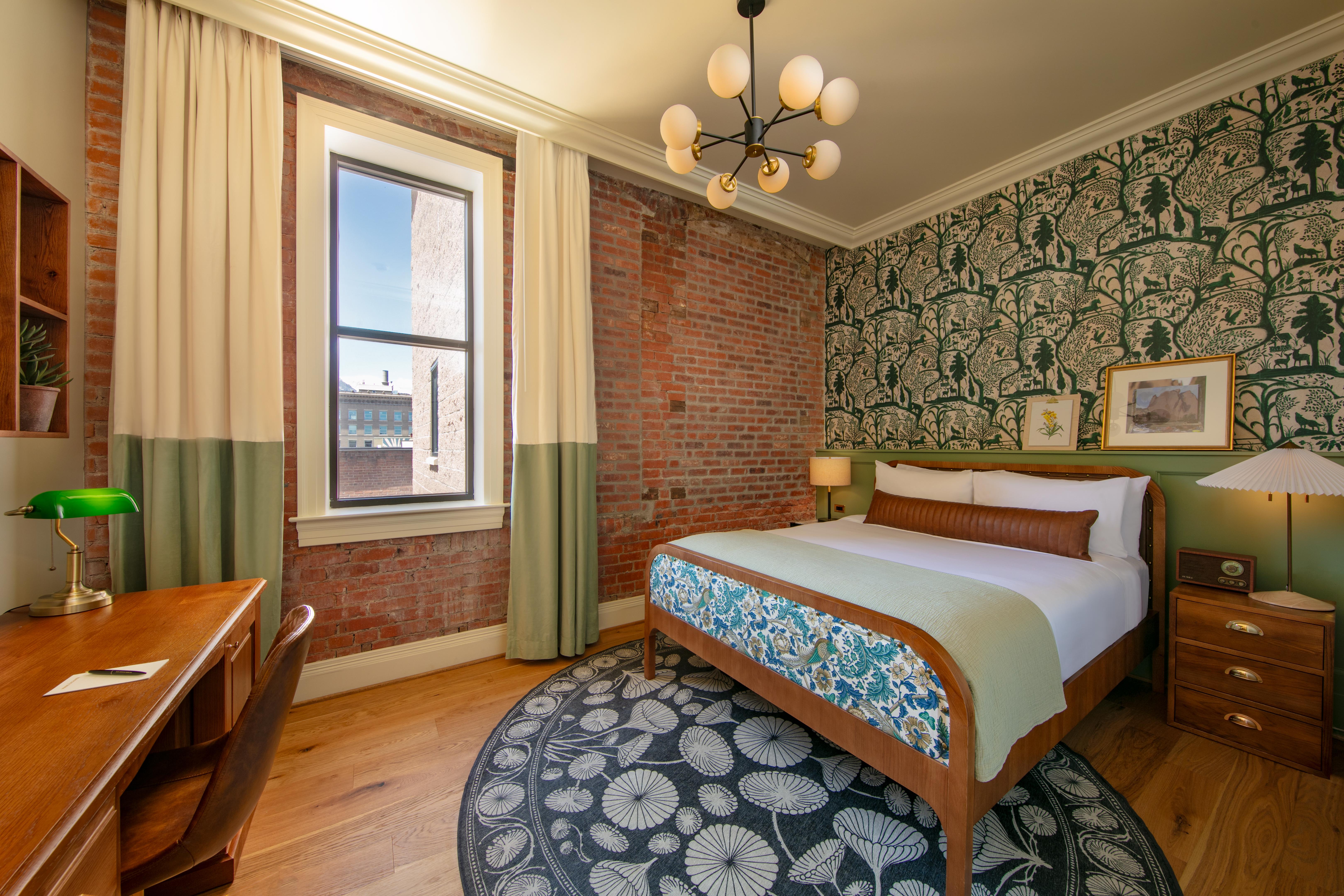 Guest room at the The Mining Exchange Hotel, a Registry Collection Hotel in Colorado Springs, Colorado