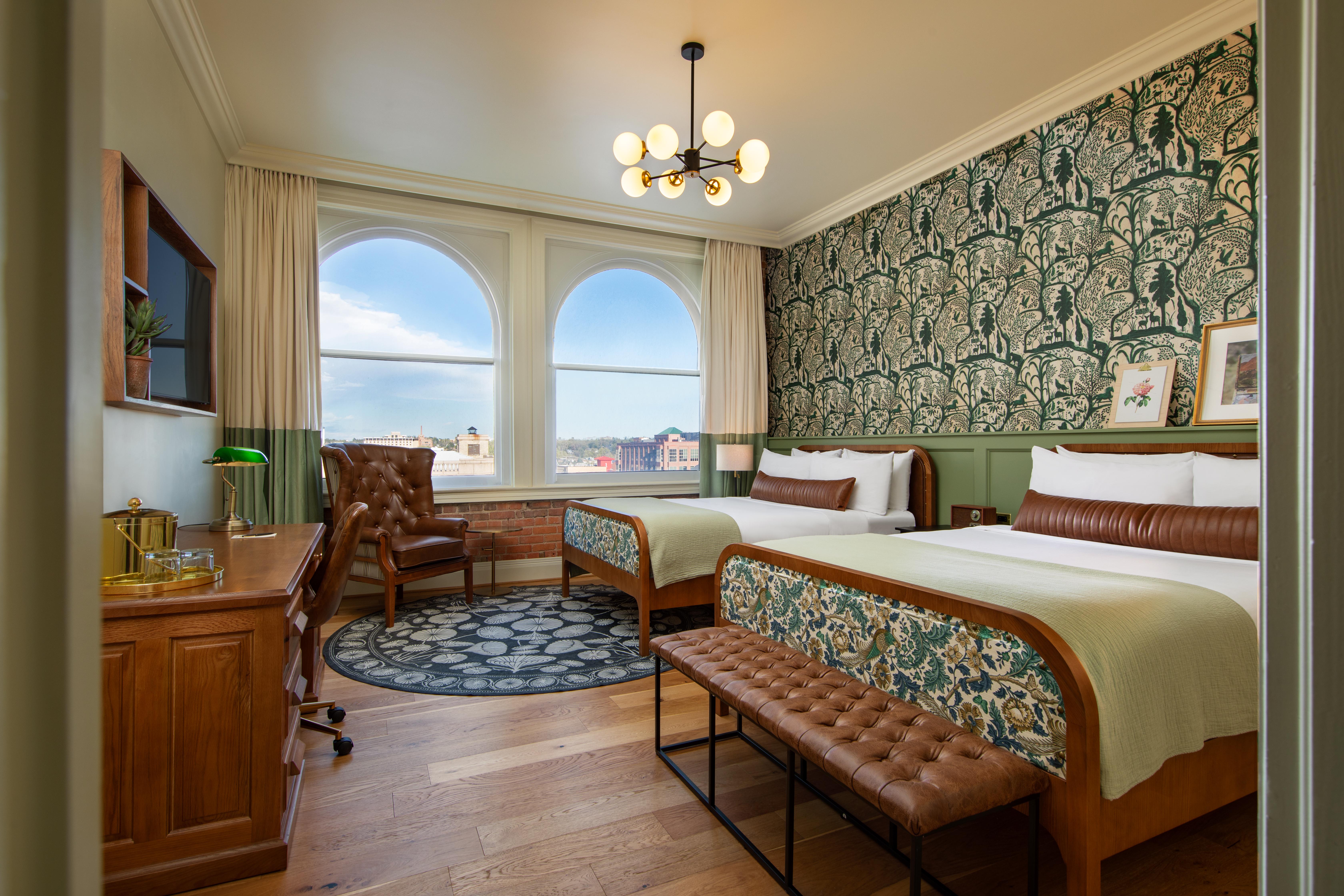 Guest room at the The Mining Exchange Hotel, a Registry Collection Hotel in Colorado Springs, Colorado