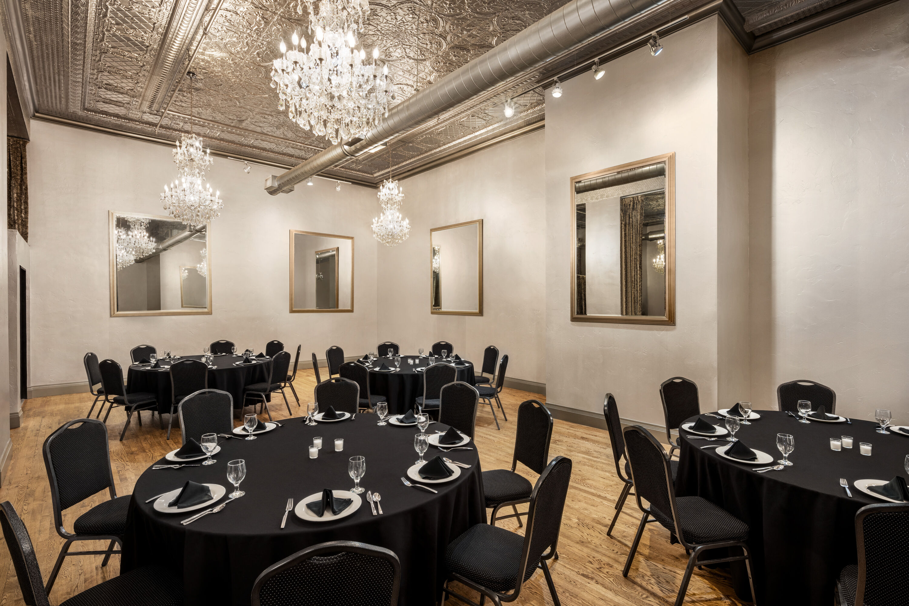 Meeting room banquet rounds at The Mining Exchange Hotel, a Registry Collection Hotel in Colorado Springs, Colorado