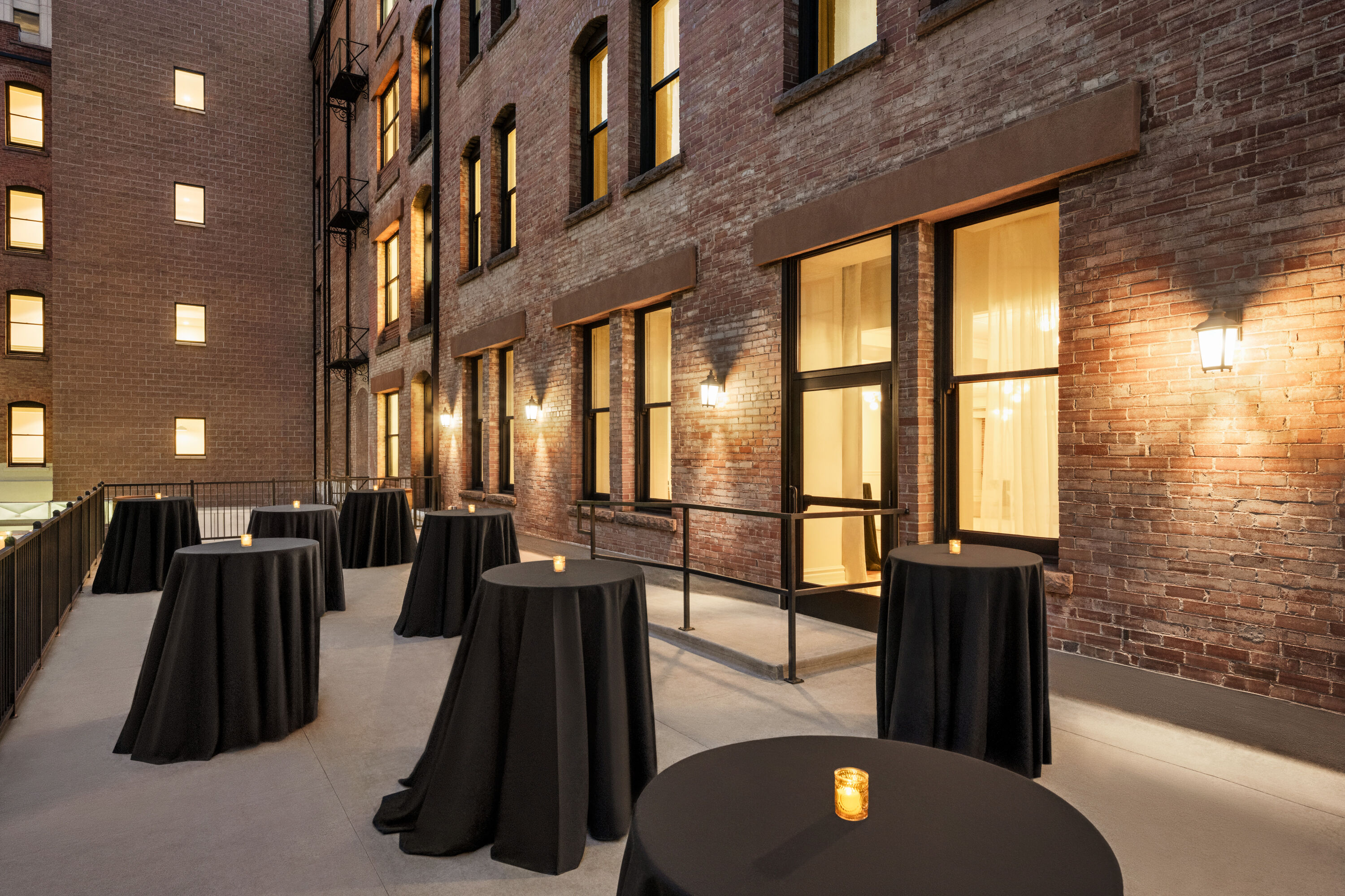 Bar patio at The Mining Exchange Hotel, a Registry Collection Hotel in Colorado Springs, Colorado