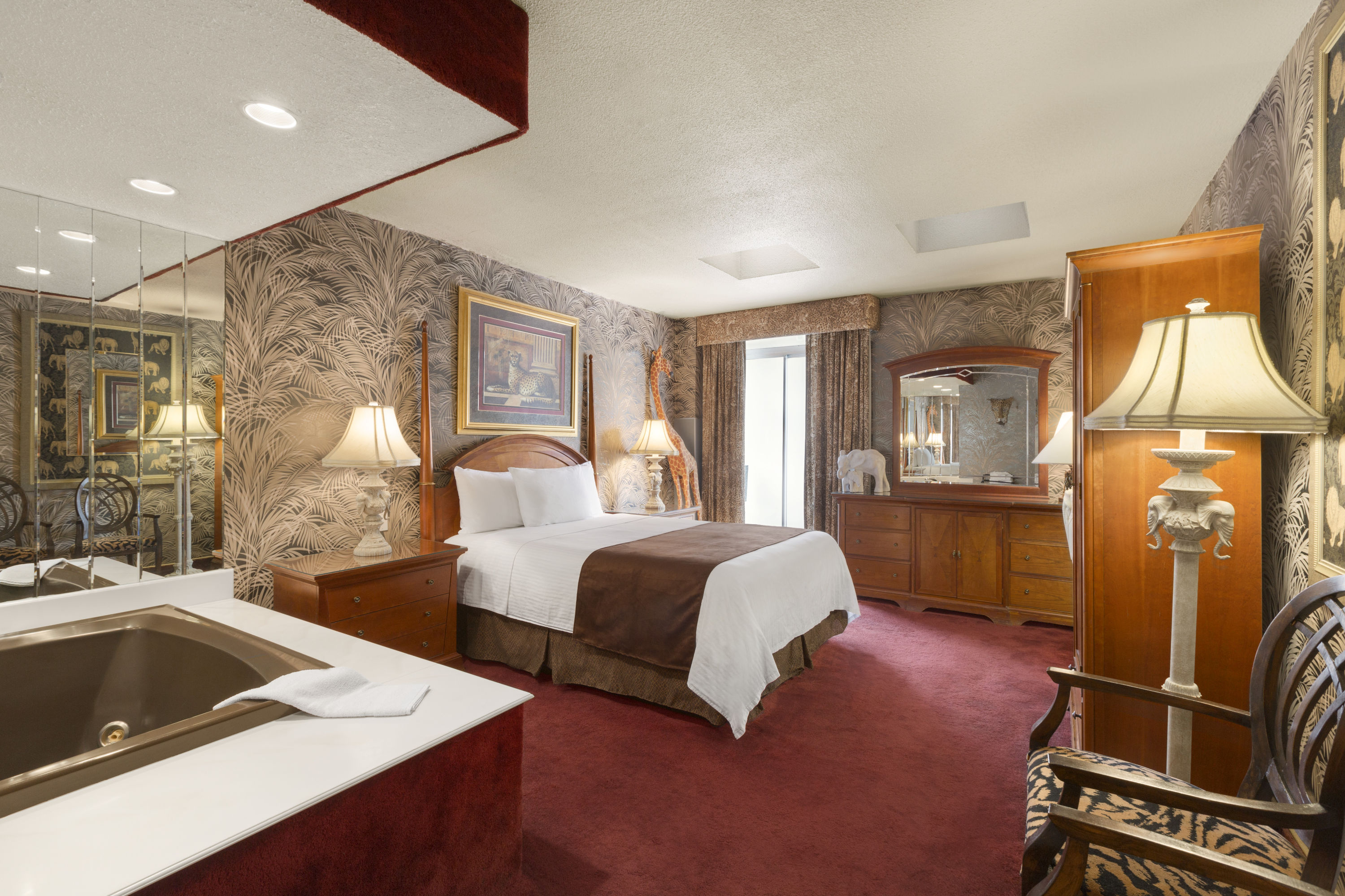 Guest room at the Travelodge by Wyndham Niagara Falls Fallsview in Niagara Falls, Ontario