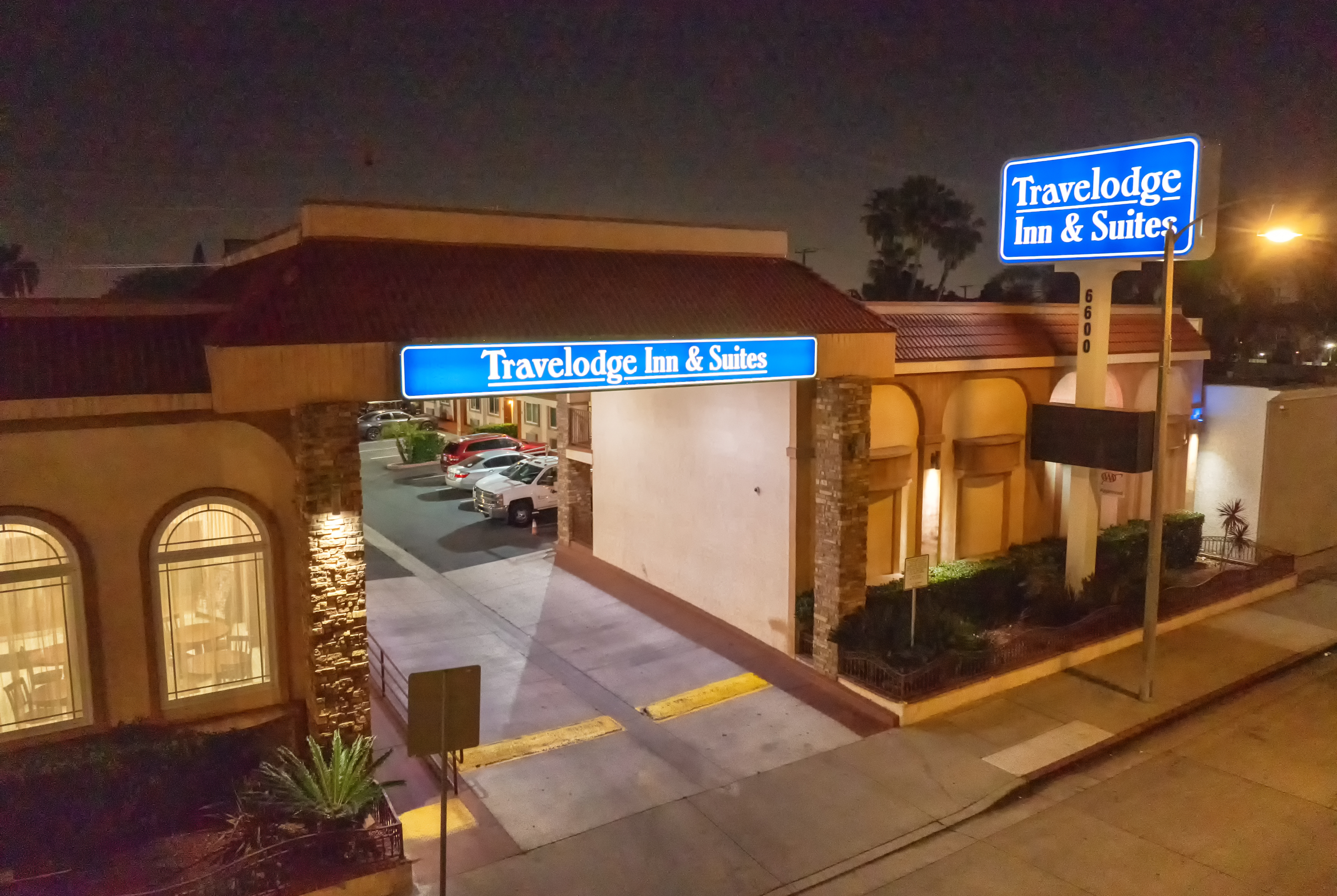 Exterior of Travelodge Inn & Suites by Wyndham Bell Los Angeles Area hotel in Bell, California