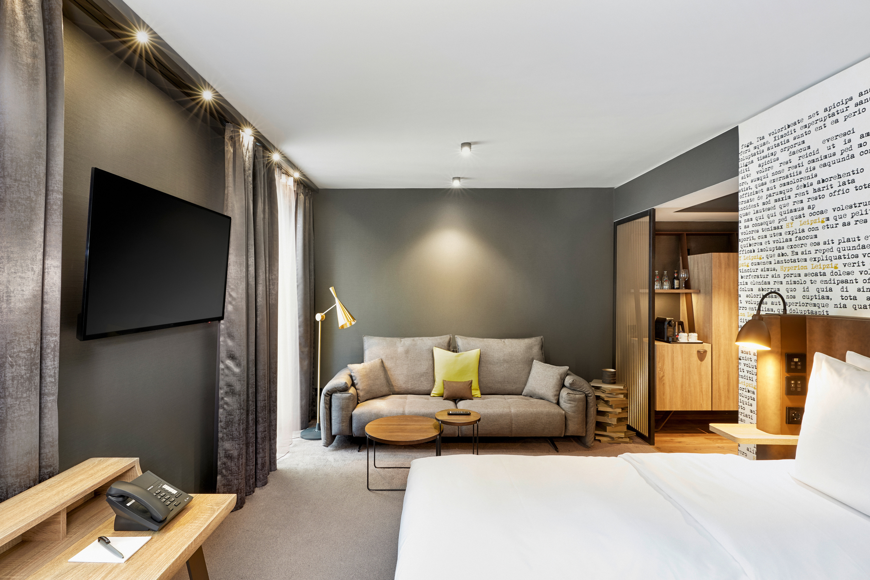 Guest room at the Hyperion Hotel Leipzig in Leipzig, Other than US/Canada