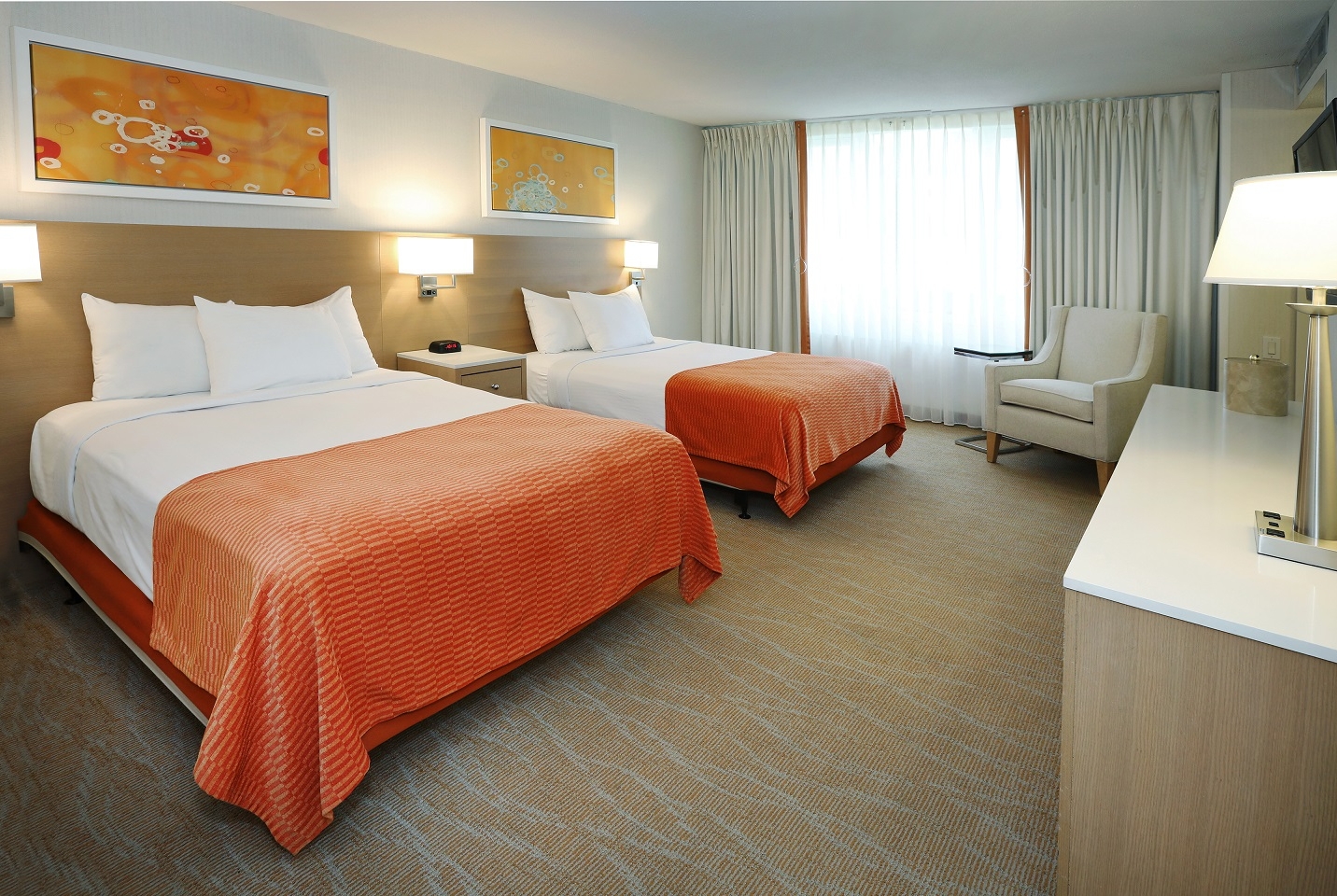 Guest room at the Tropicana Atlantic City, Trademark Collection by Wyndham in Atlantic City, New Jersey