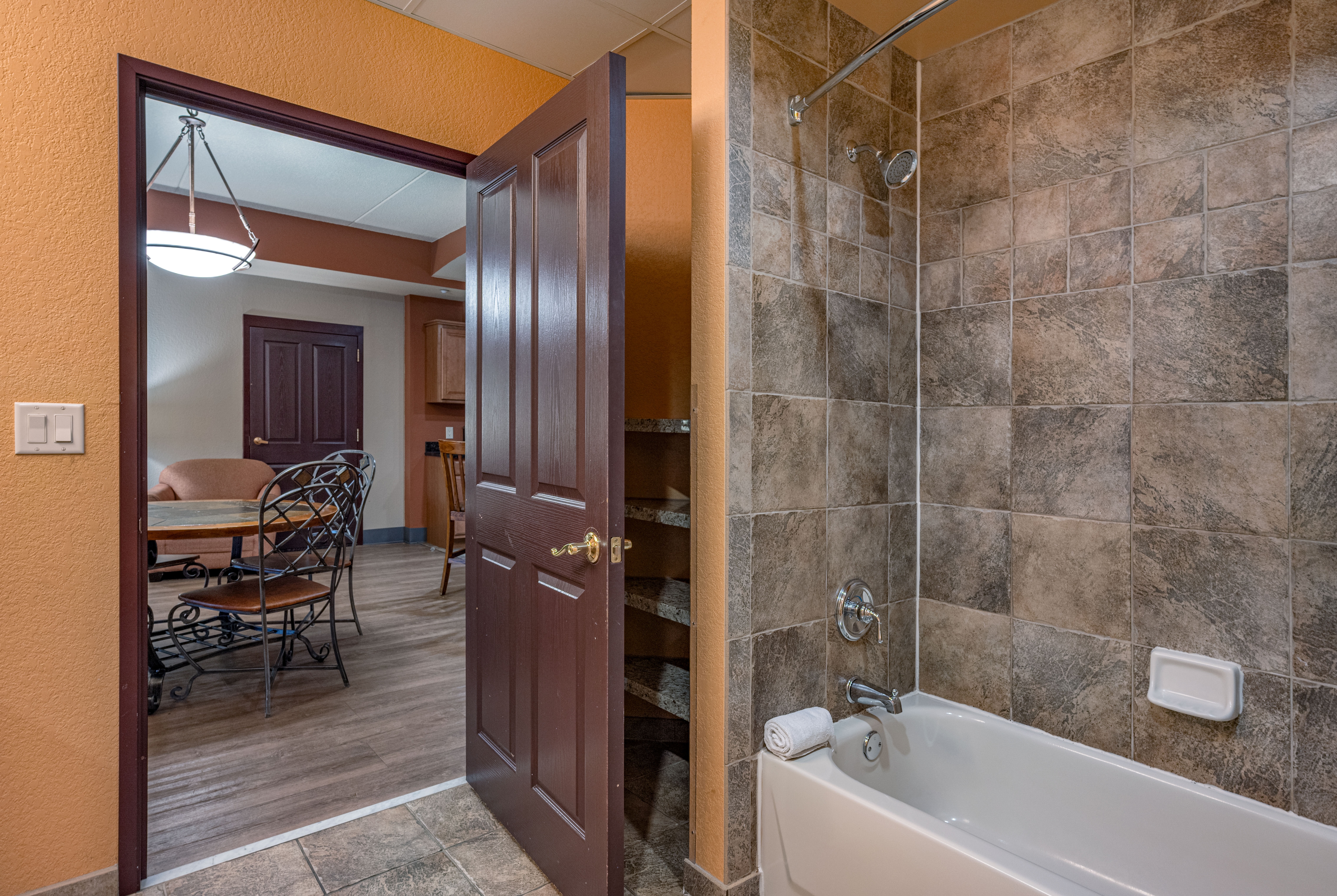 Guest room bath at the Chula Vista Resort, Trademark Collection by Wyndham in Wisconsin Dells, Wisconsin