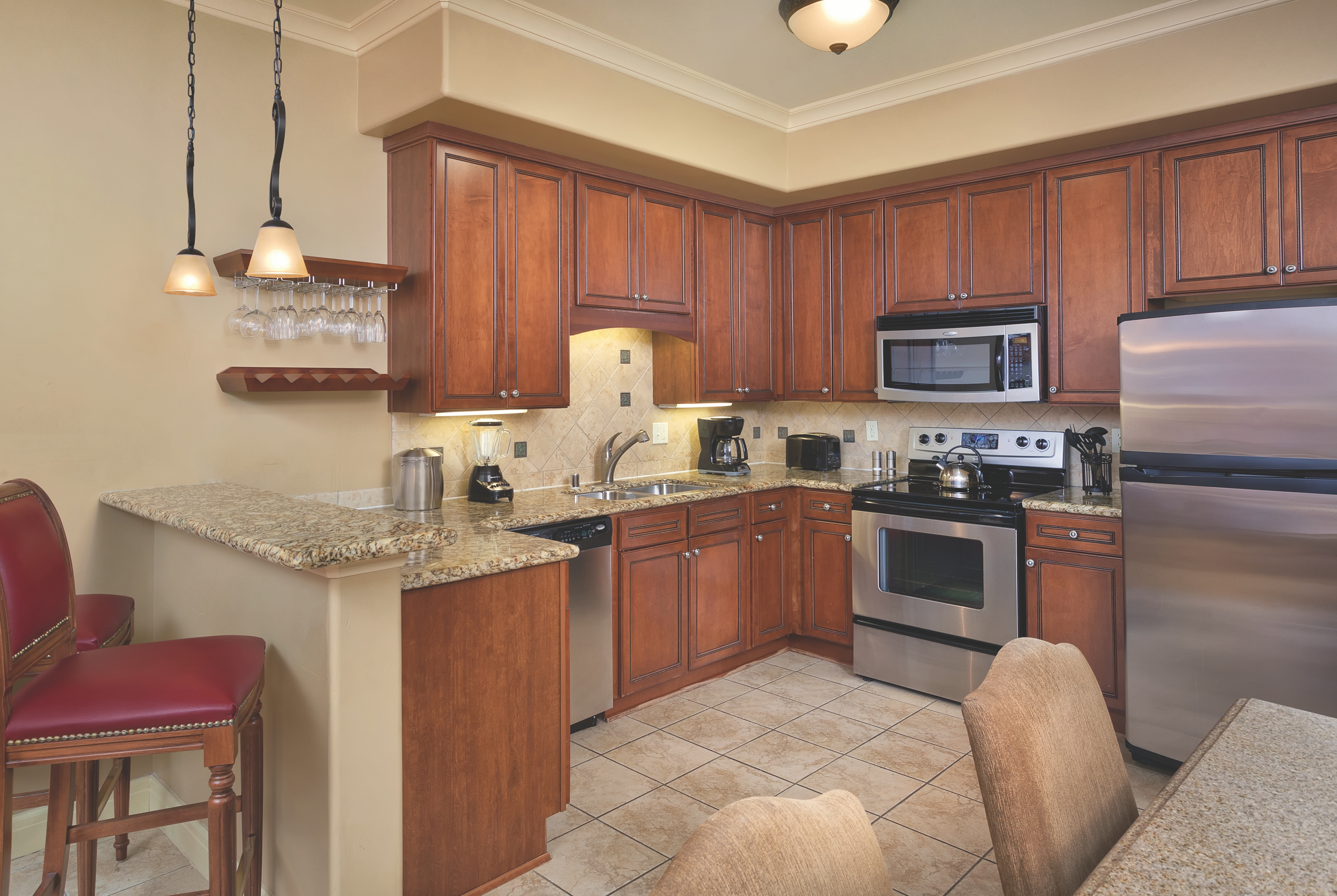 Club Wyndham Vino Bello Resort suite kitchen in Napa, California