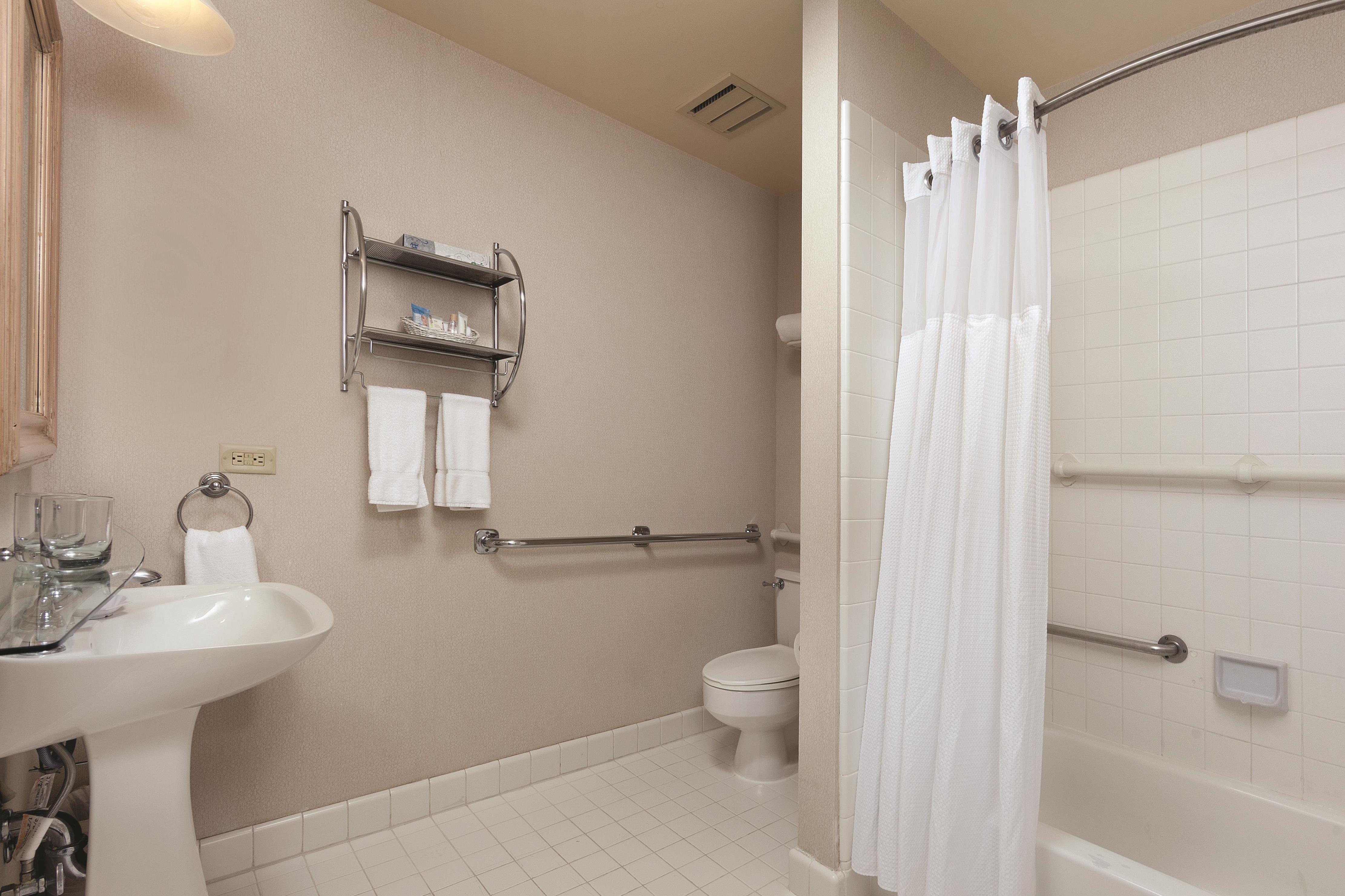 Guest room bath at the Inn At The Opera in San Francisco, California