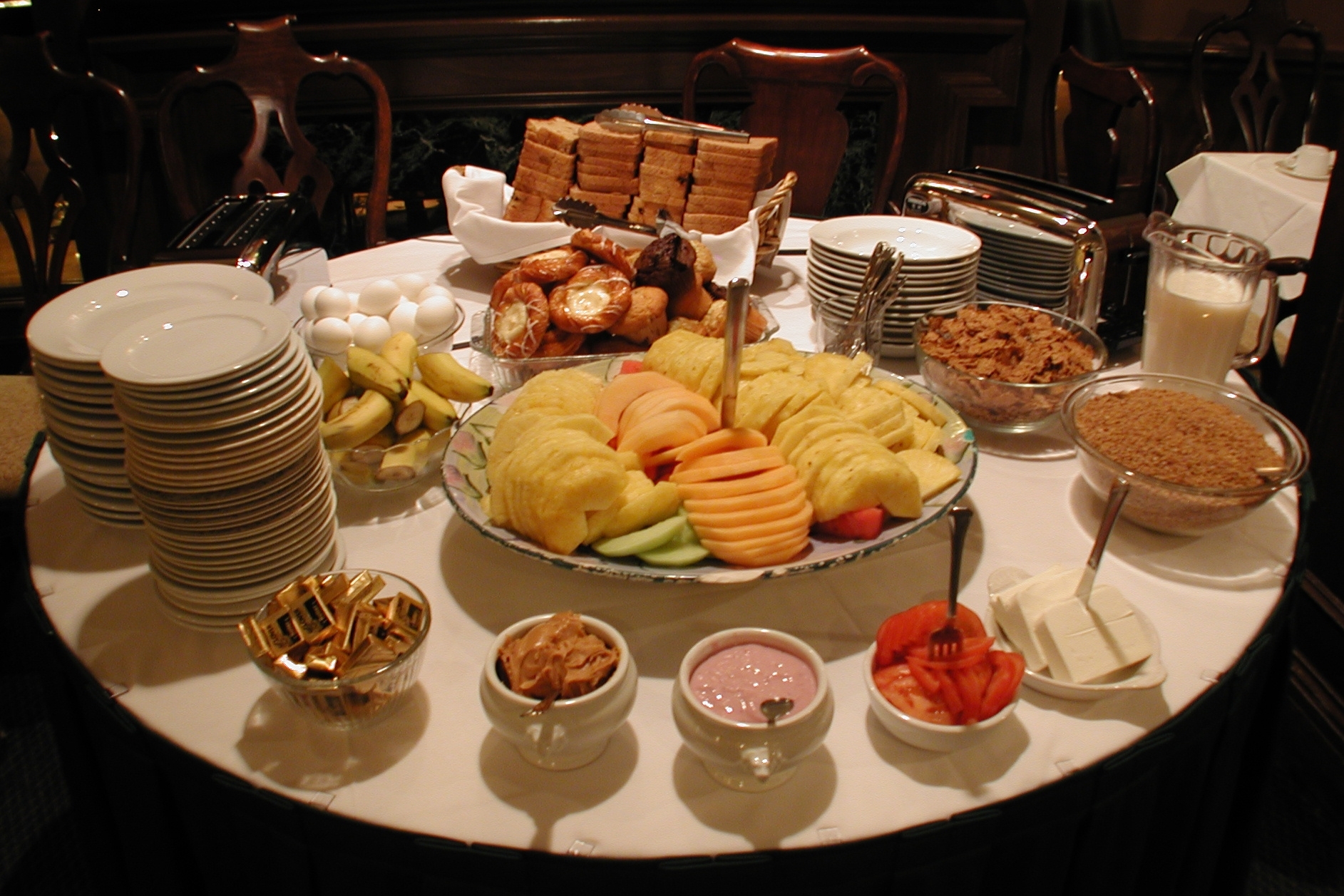 Inn At The Opera restaurant breakfast area close up in San Francisco, California