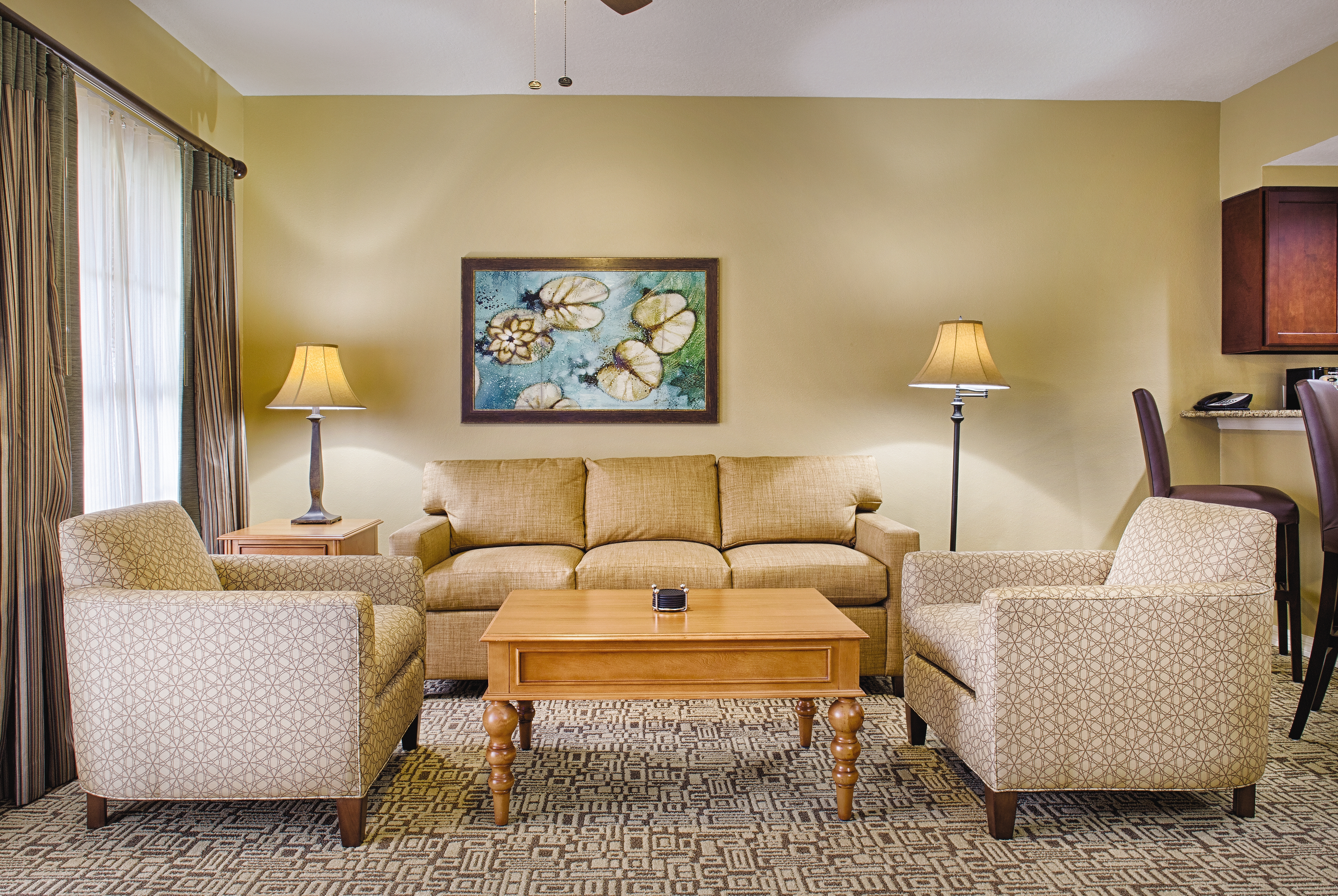 Guest room at the Club Wyndham Cypress Palms in Kissimmee, Florida