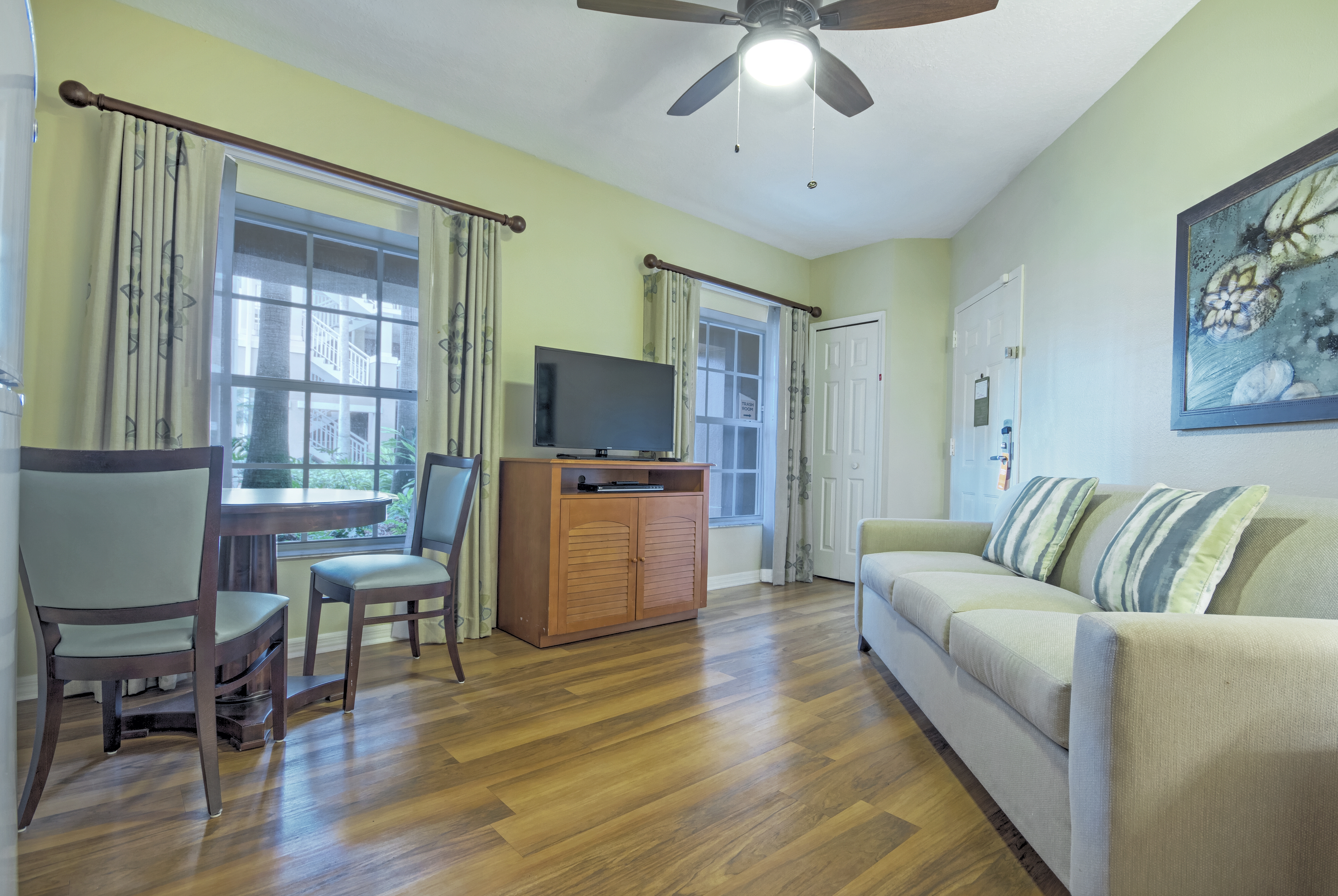 Guest room at the Club Wyndham Cypress Palms in Kissimmee, Florida