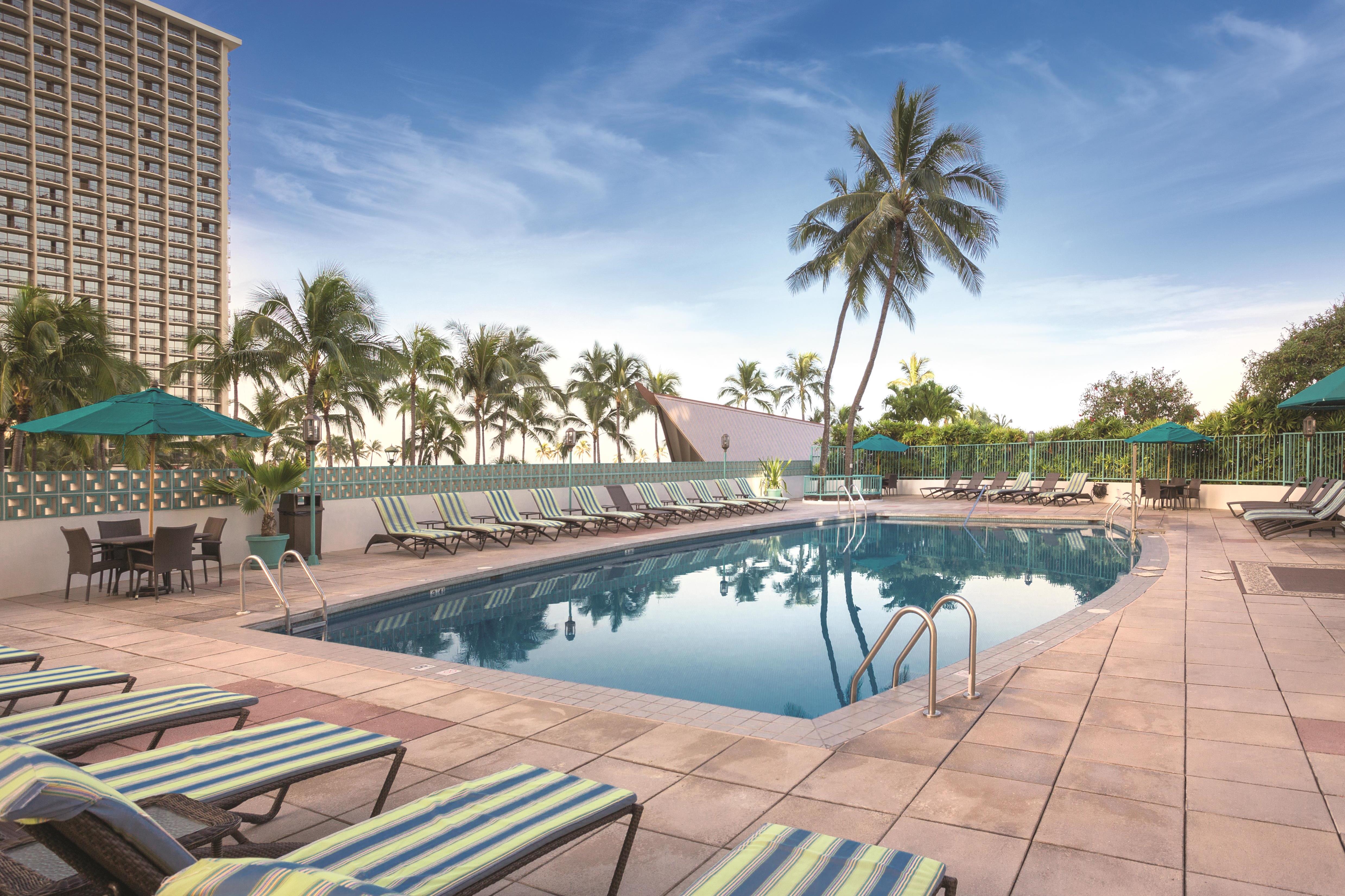 Pool at the Shell Vacations Club Waikiki Marina Resort at the llikai in Honolulu, Hawaii