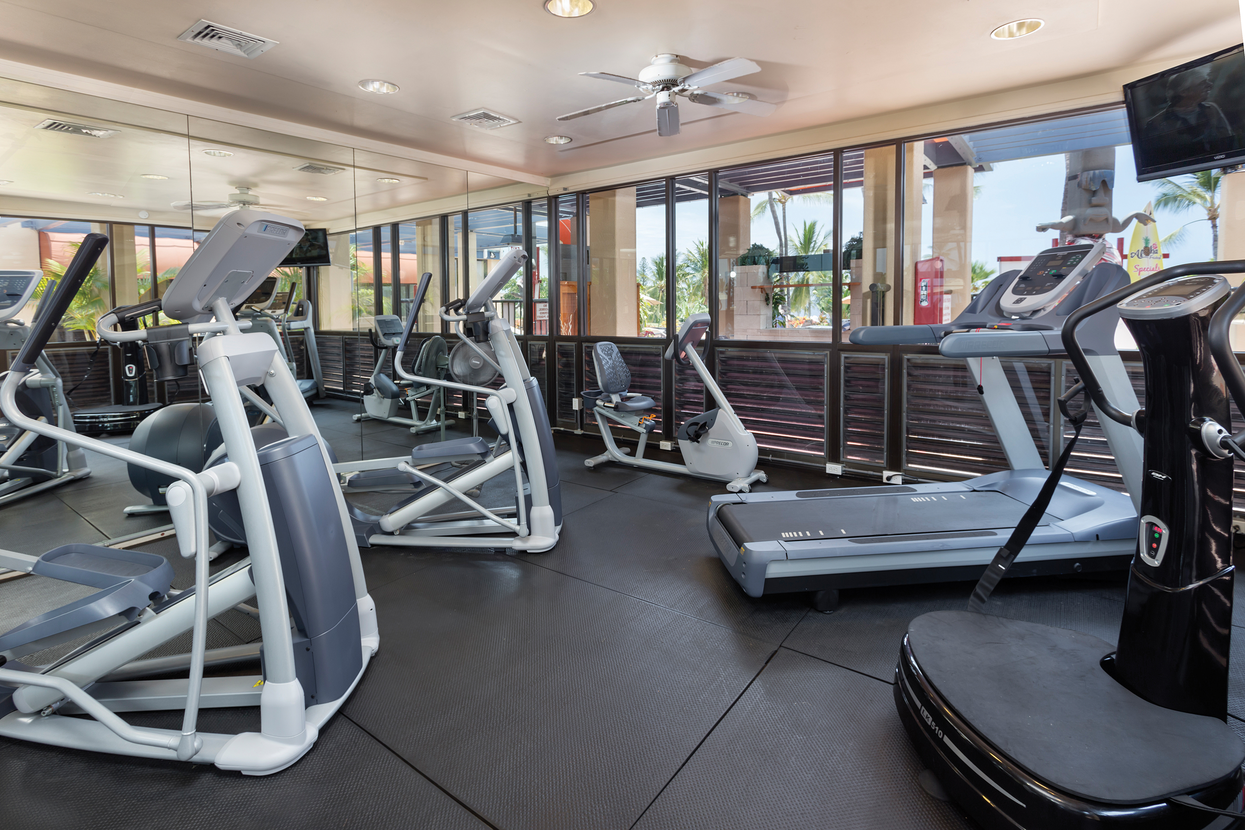 Fitness room at Shell Vacations Club Kona Coast Resort in Kailua Kona, Hawaii